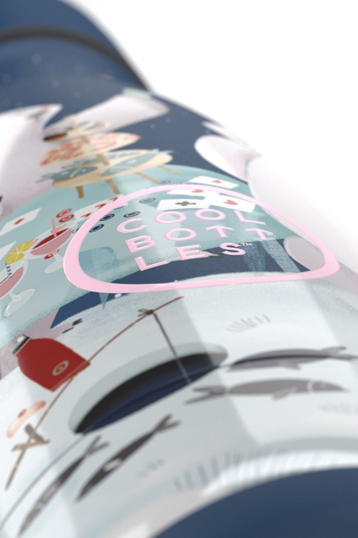 Cool Bottles Unisex Çocuk 350 ml POLAR BEARS Bottle Lacivert