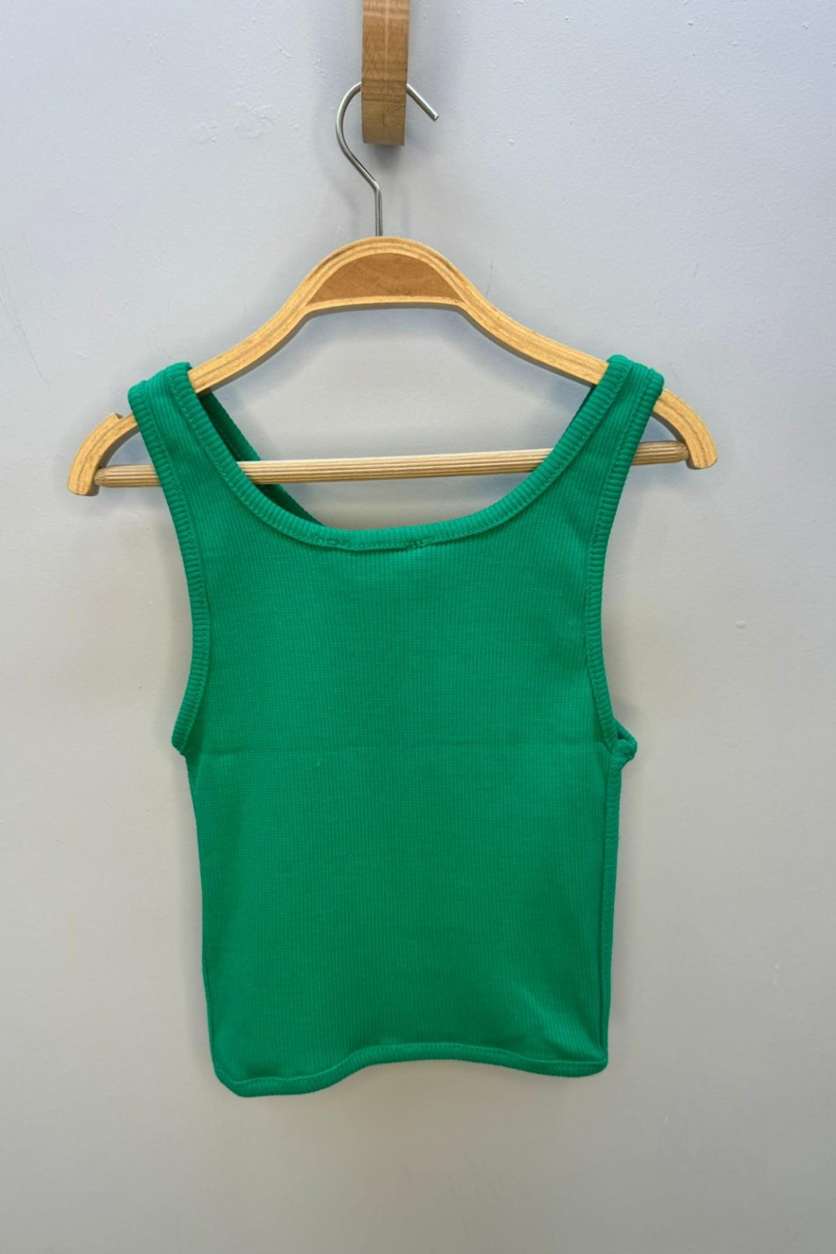Cuties Kız Çocuk 5-14 Yaş Korse Model Crop 3863 Yeşil