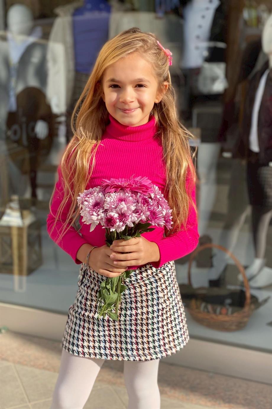 Cuties Kız Çocuk 5-14 Yaş Balıkçı Yaka Kaşkorse Body 3098 Fuşya