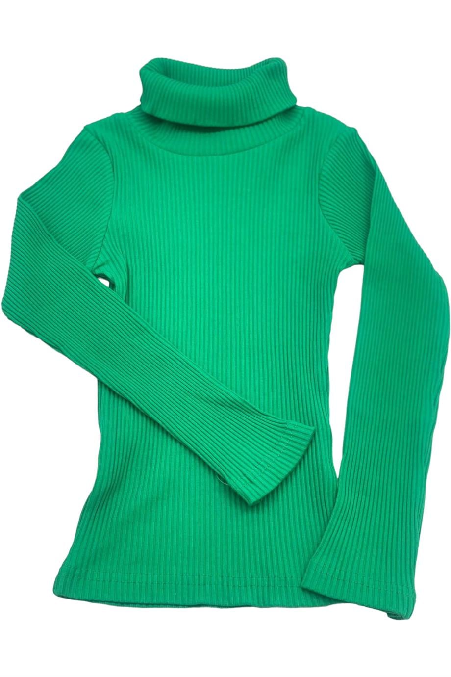 Cuties Kız Çocuk 5-14 Yaş Balıkçı Yaka Kaşkorse Body 3098 Yeşil