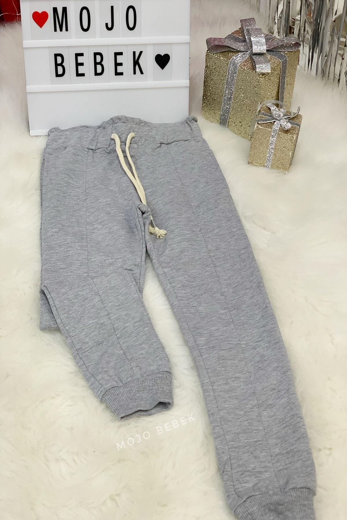 Cuties Kız Çocuk Kordonlu Eşofman Alt 1064 Gri