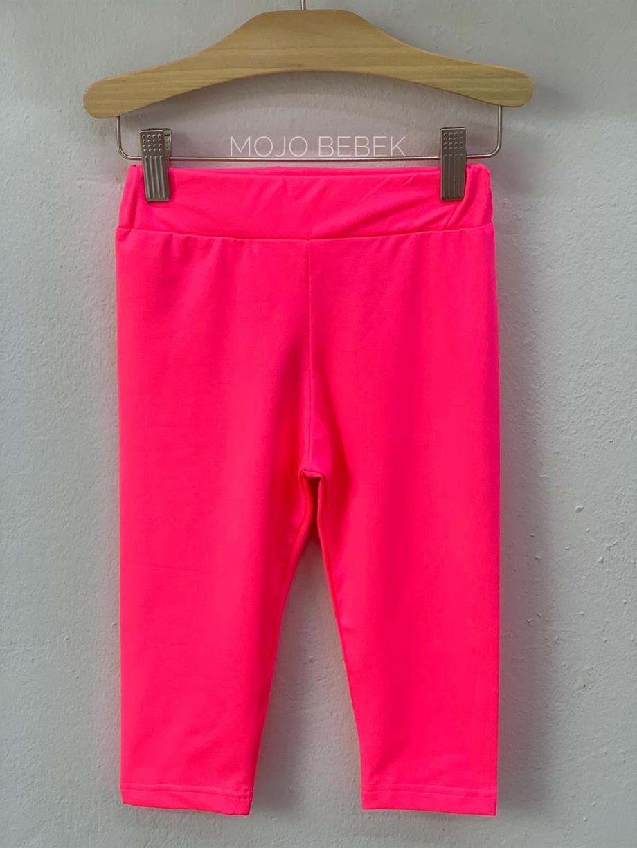 Cuties Kız Çocuk Neon Kısa Tayt 0963 Fuşya