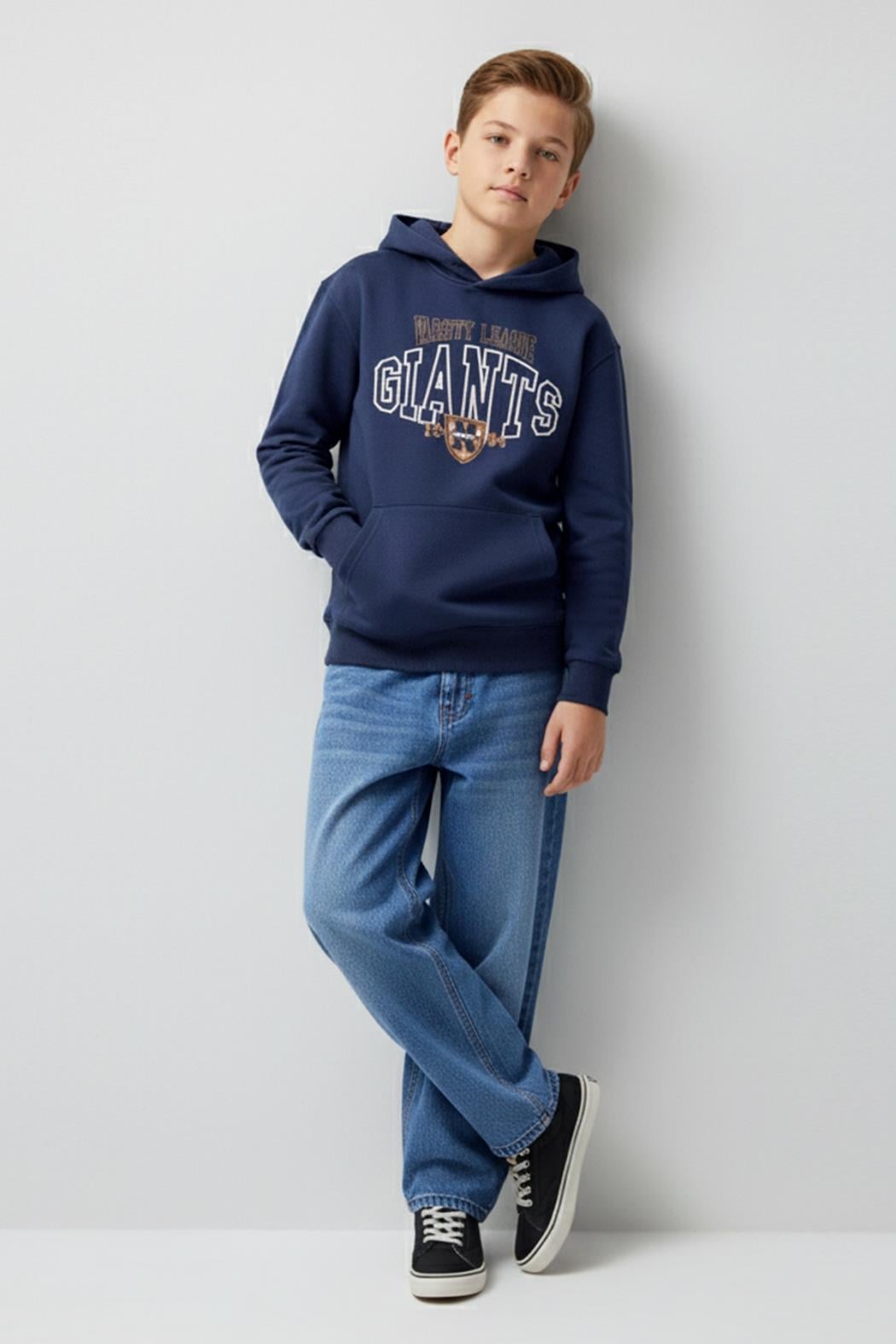 DMB Erkek Çocuk 9-14 Yaş Regular Fit Denim Pantolon Kot Mavi