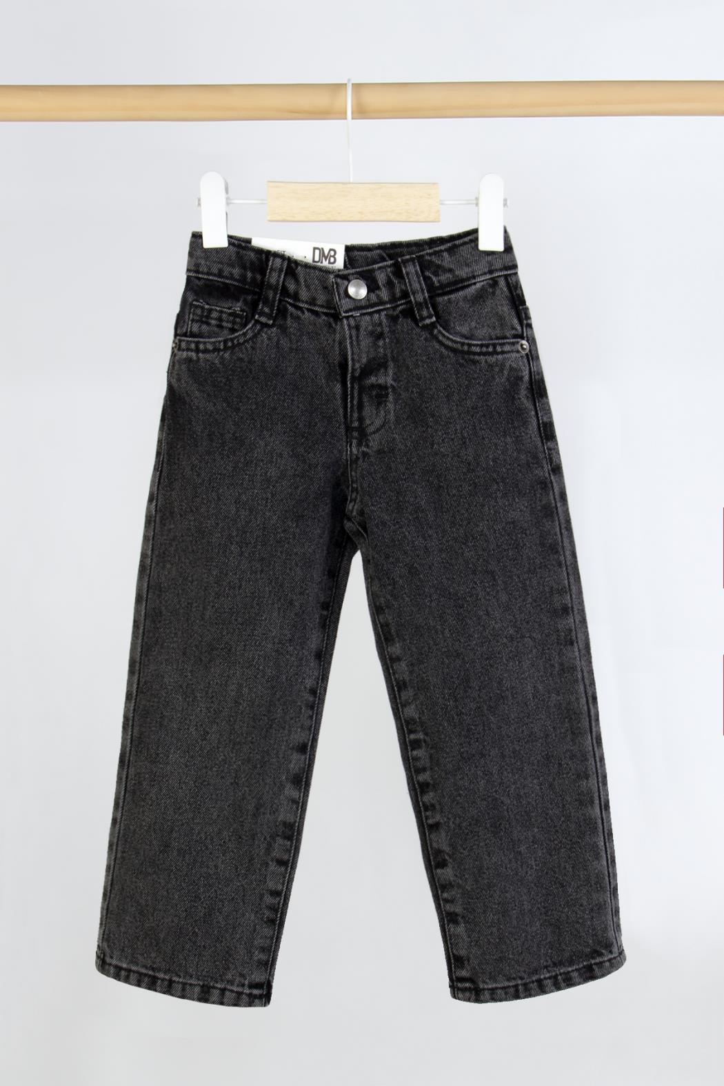 Dmb Unisex 2-7 Bol Kalıp Yazlık Yumuşak Denim Pantolon Füme