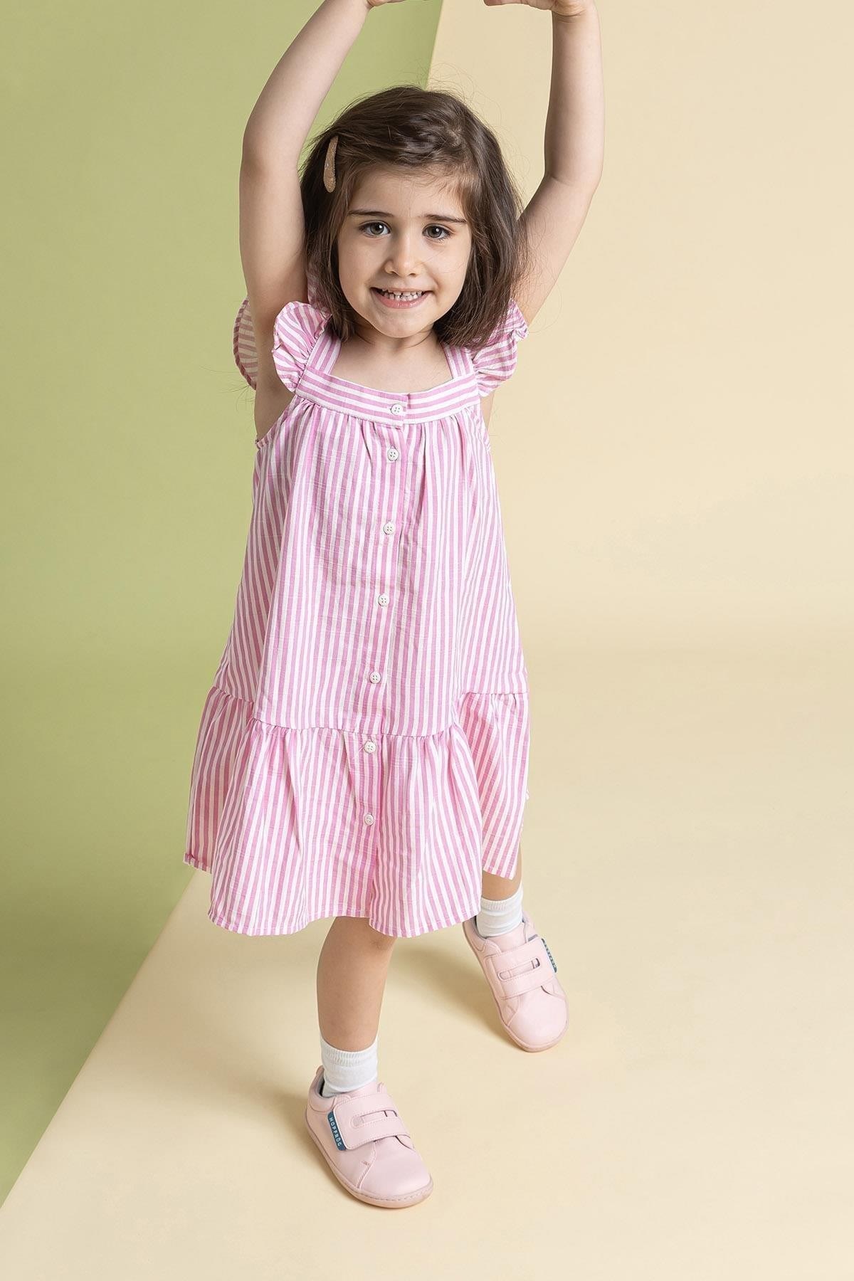 Hopfrög Unisex Smart Walker Casual Çocuk Ayakkabı Pembe