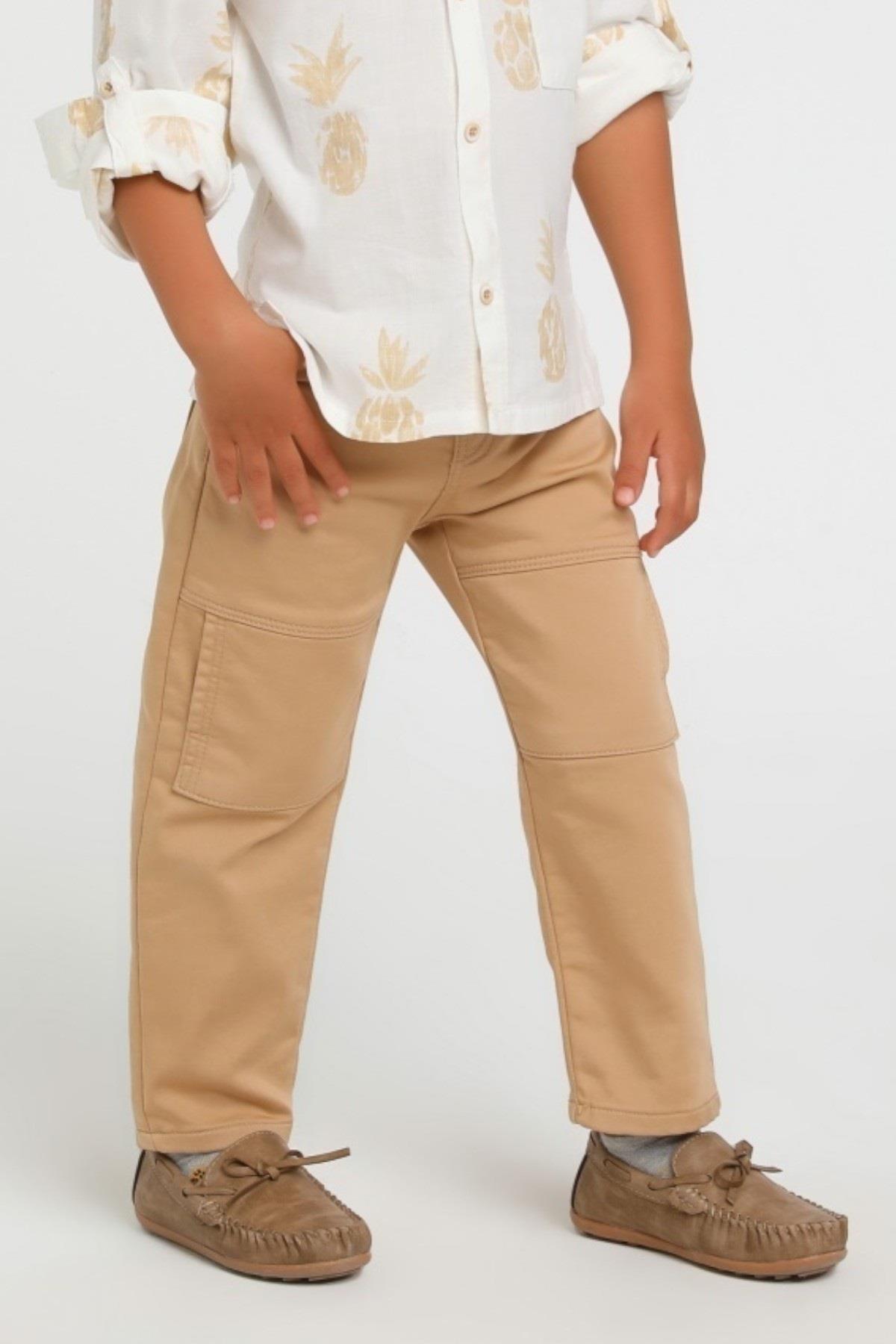 Jack Lions Erkek Çocuk 1-5 Yaş Yumuşak Denim Pantolon 2446 Bej