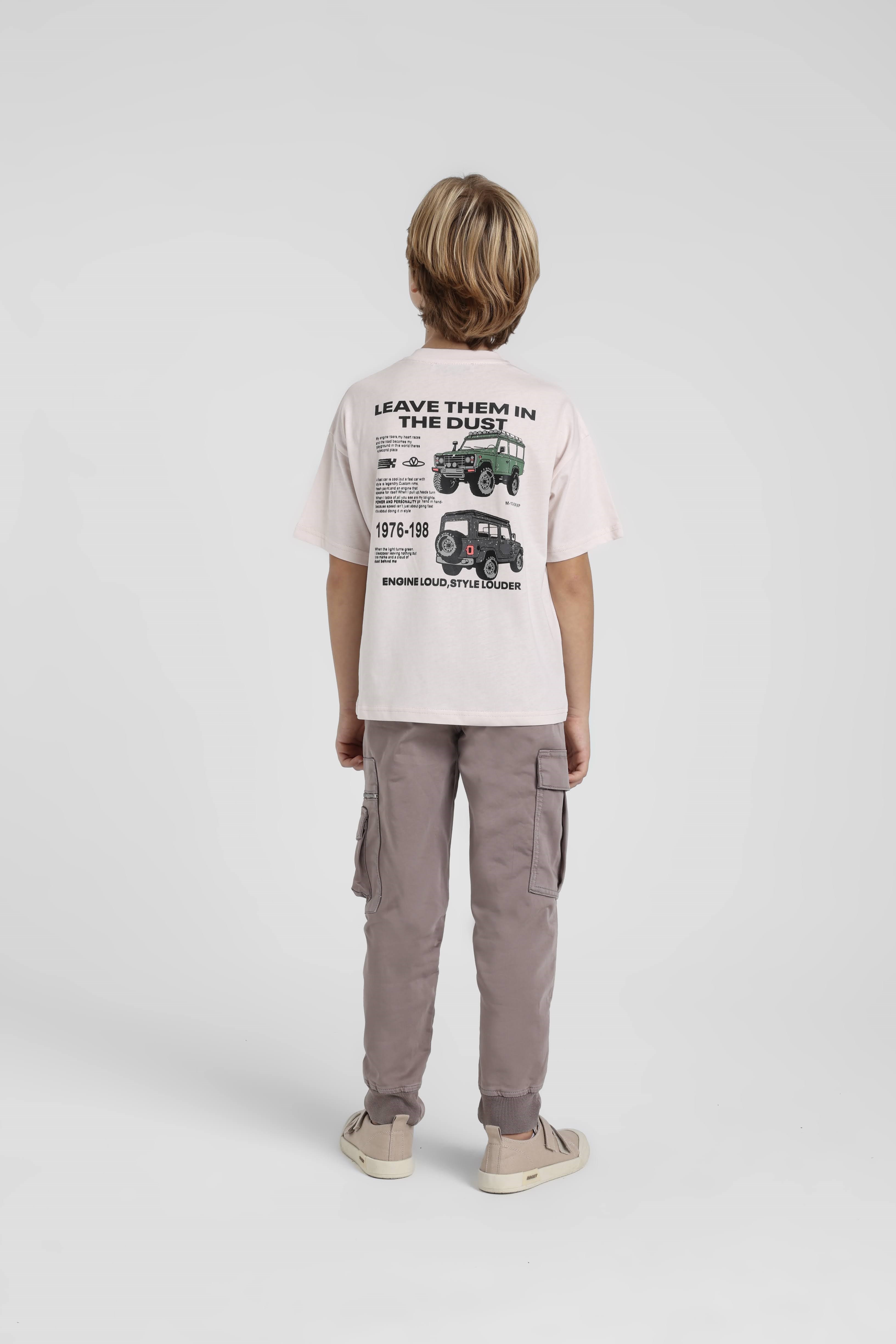 Jack Lions Erkek Çocuk 4-14 Yaş Araba Desenli T-shirt Pudra