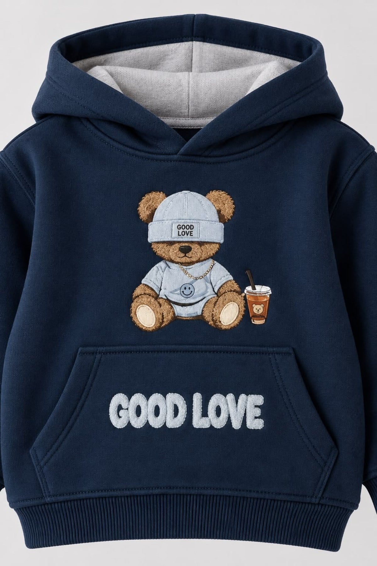 Jacklions Erkek Bebek 1-5 Yaş Ayıcık Desenli Sweatshirt Lacivert