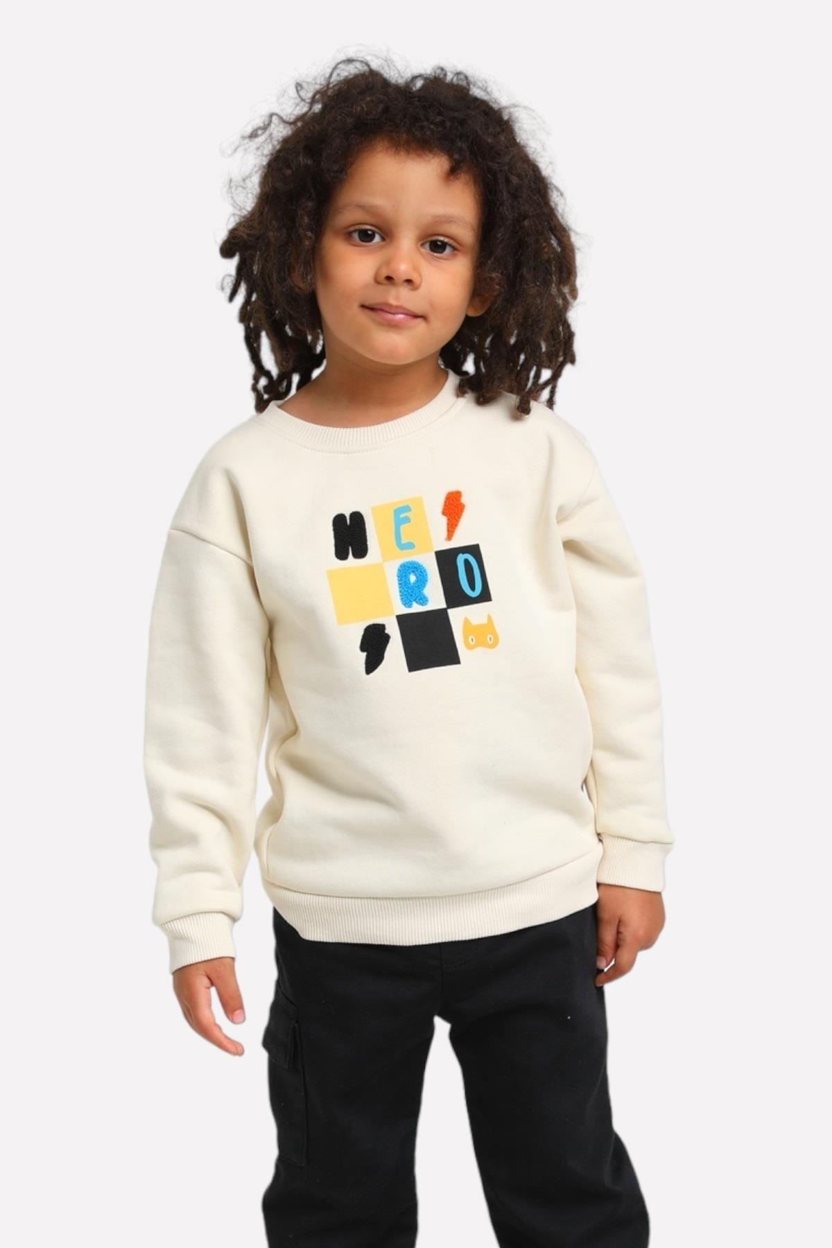 Jacklions Erkek Bebek 1-5 Yaş İşlemeli Şardonlu Sweatshirt 1693