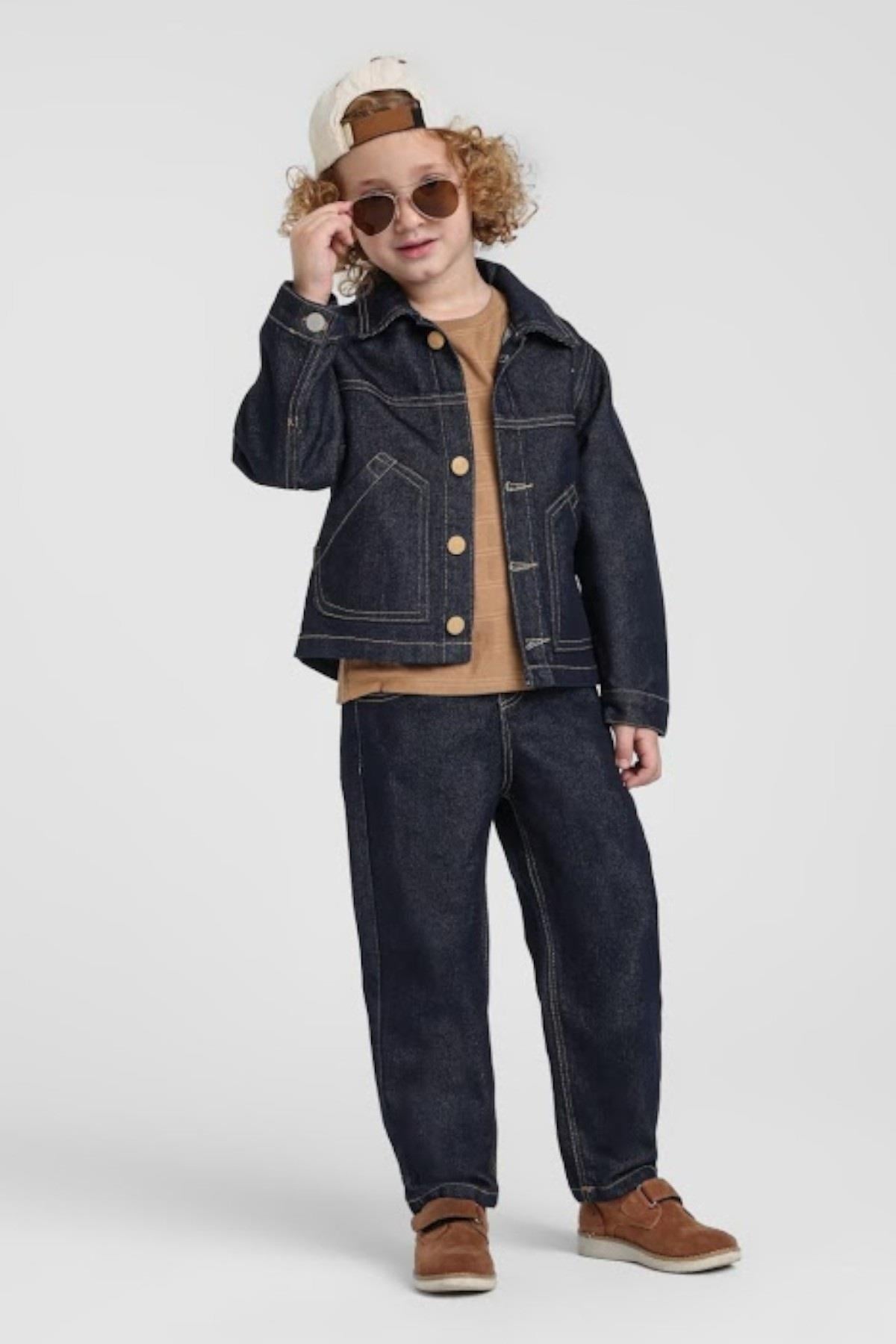 Jacklions Erkek Bebek 1-5 Yaş Jogger Denim Pantolon Lacivert