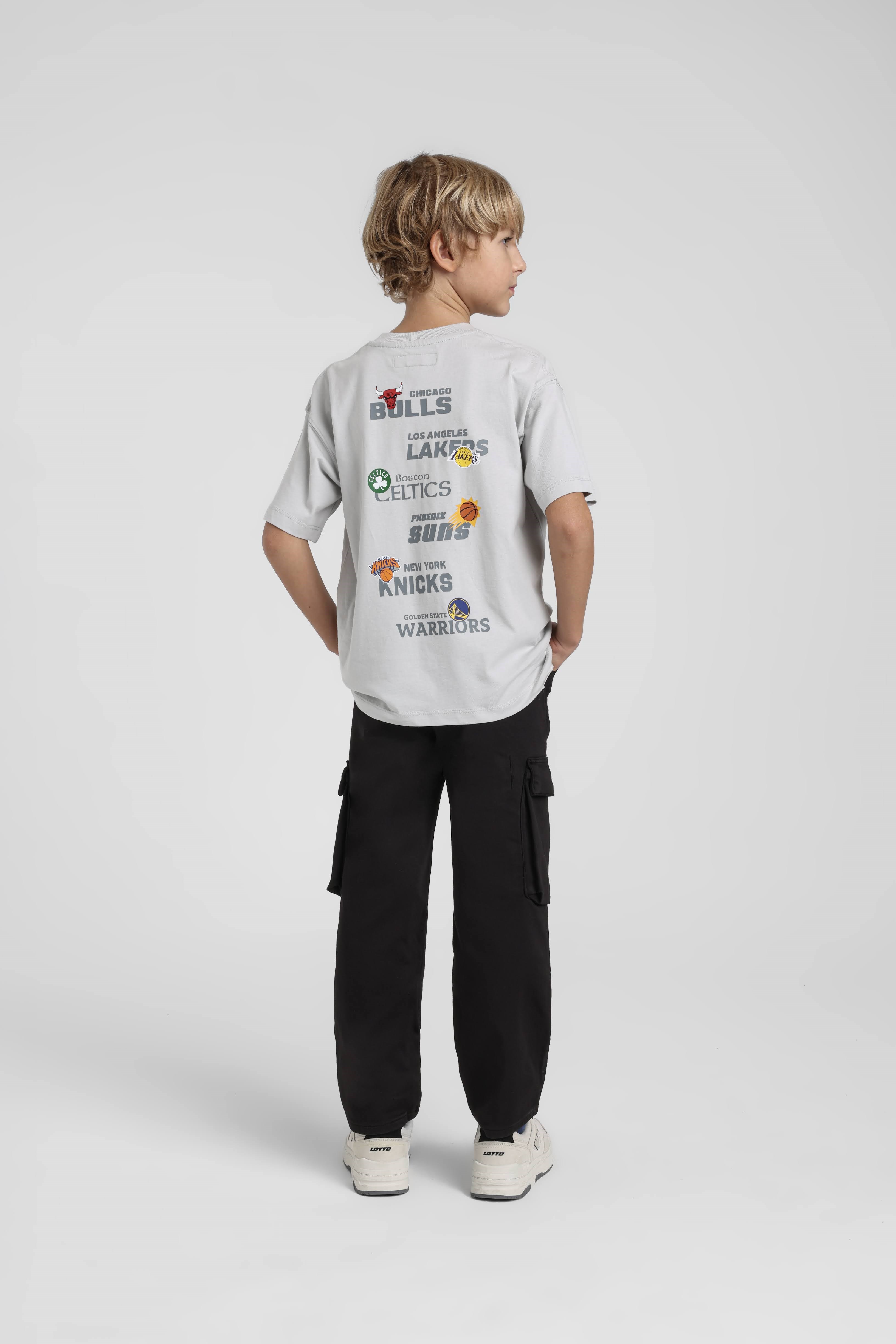 Jacklions Erkek Çocuk 4-14 Yaş Baskılı Kısa Kol T-Shirt Gri