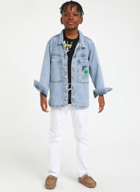 Jacklions Erkek Çocuk Ultra Esnek Denim Pantolon 23015 Beyaz