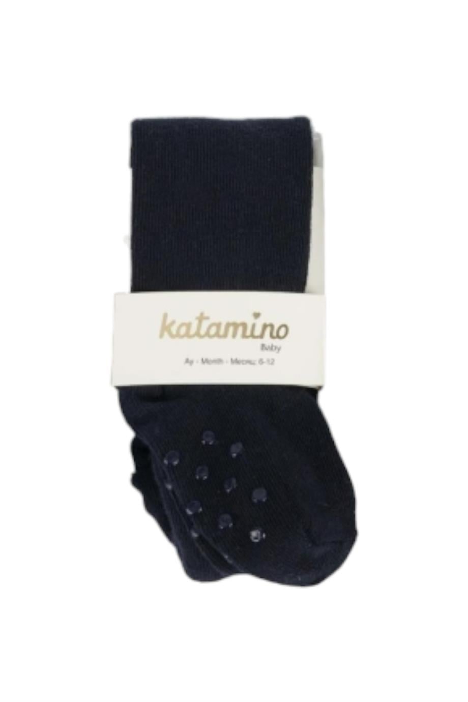 Katamino Erkek Bebek Kaydırmaz Taban Külotlu Çorap K38036 Lacivert