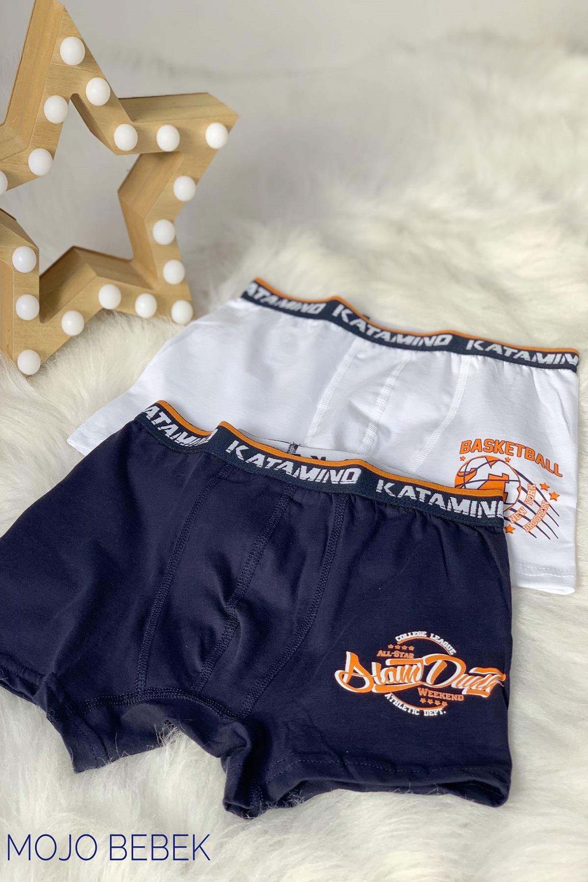 Katamino Erkek Çocuk 2Lİ Boxer Set K128233 Beyaz
