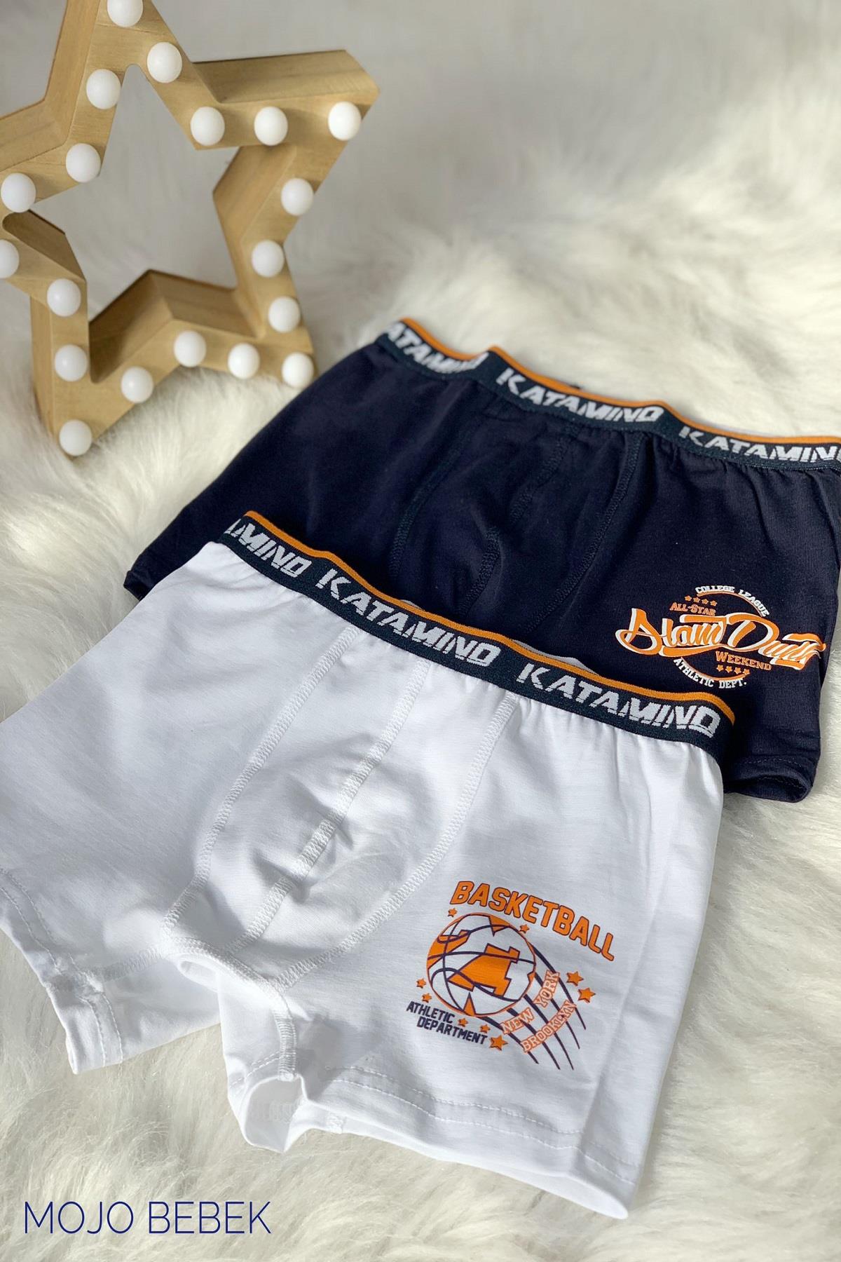 Katamino Erkek Çocuk 2Lİ Boxer Set K128233 Beyaz