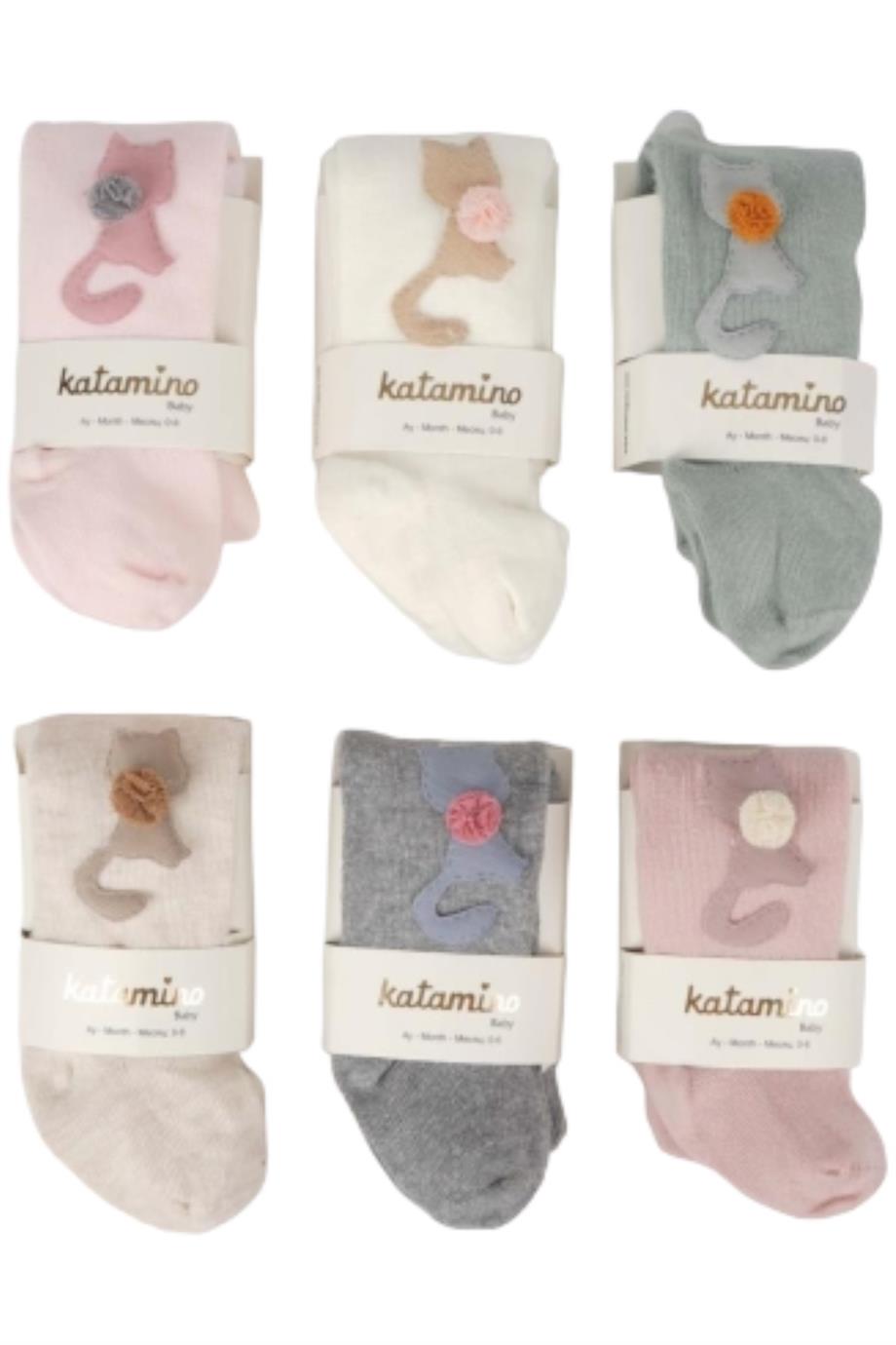 Katamino Kız Bebek Giana Aksesuarlı Külotlu Çorap K32240 Krem