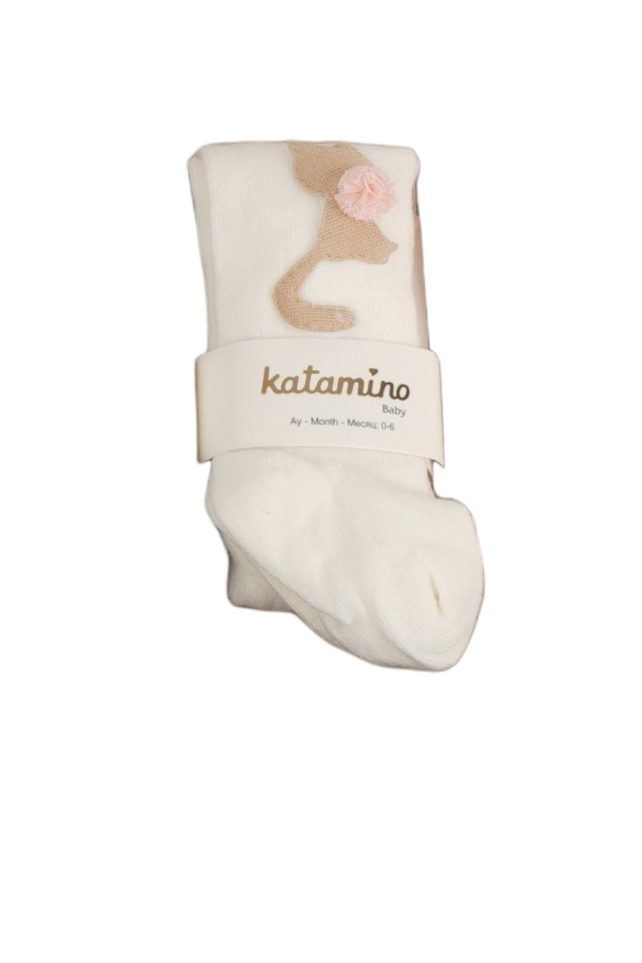 Katamino Kız Bebek Giana Aksesuarlı Külotlu Çorap K32240 Krem