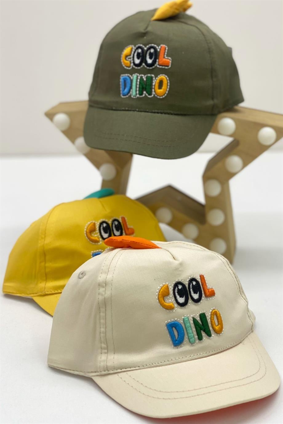 Kitti Erkek Bebek Cool Dino Kasket Şapka Y2301004 Haki