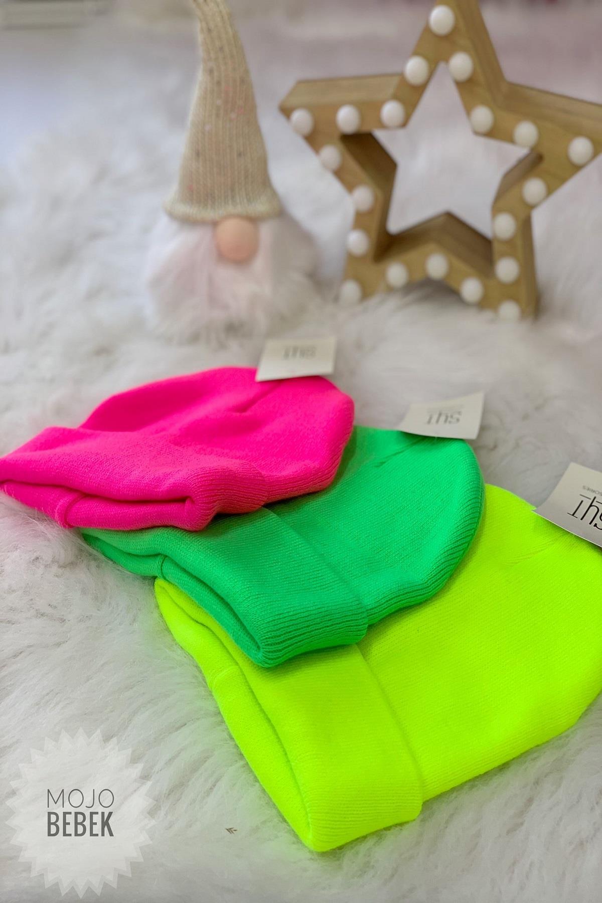 Kitti Garson Kız Çocuk Neon Bere K604-063 Sarı