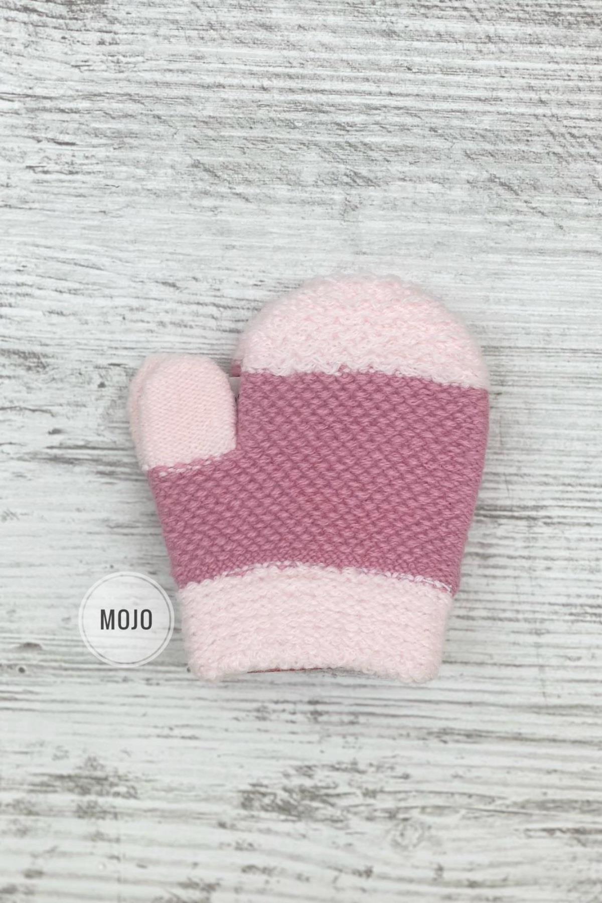 Kitti Kız Bebek Parmaksız Yün Eldiven K22210-02 Pembe