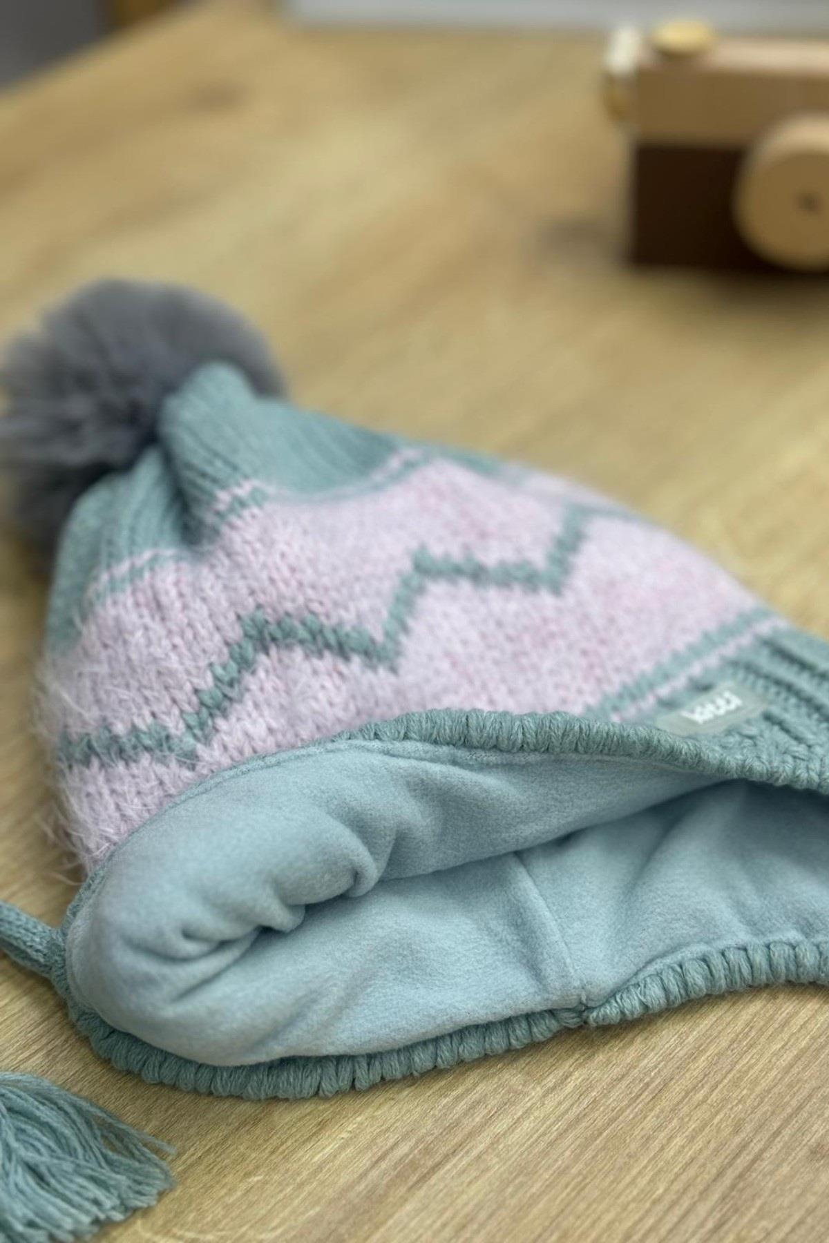 Kitti Kız Çocuk Atkı Bere Eldiven Seti K2317002 Mint