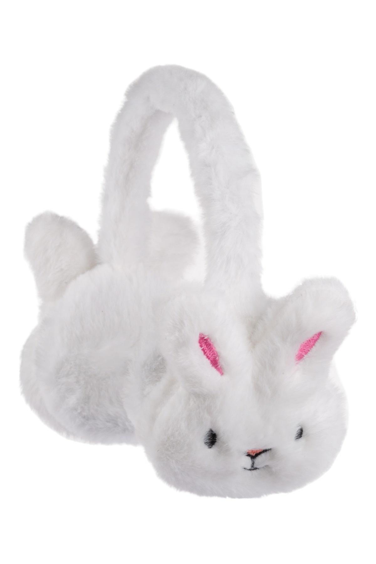 Kitti Unisex Çocuk Hayvan Figürlü Peluş Kulaklık K2310005 Krem