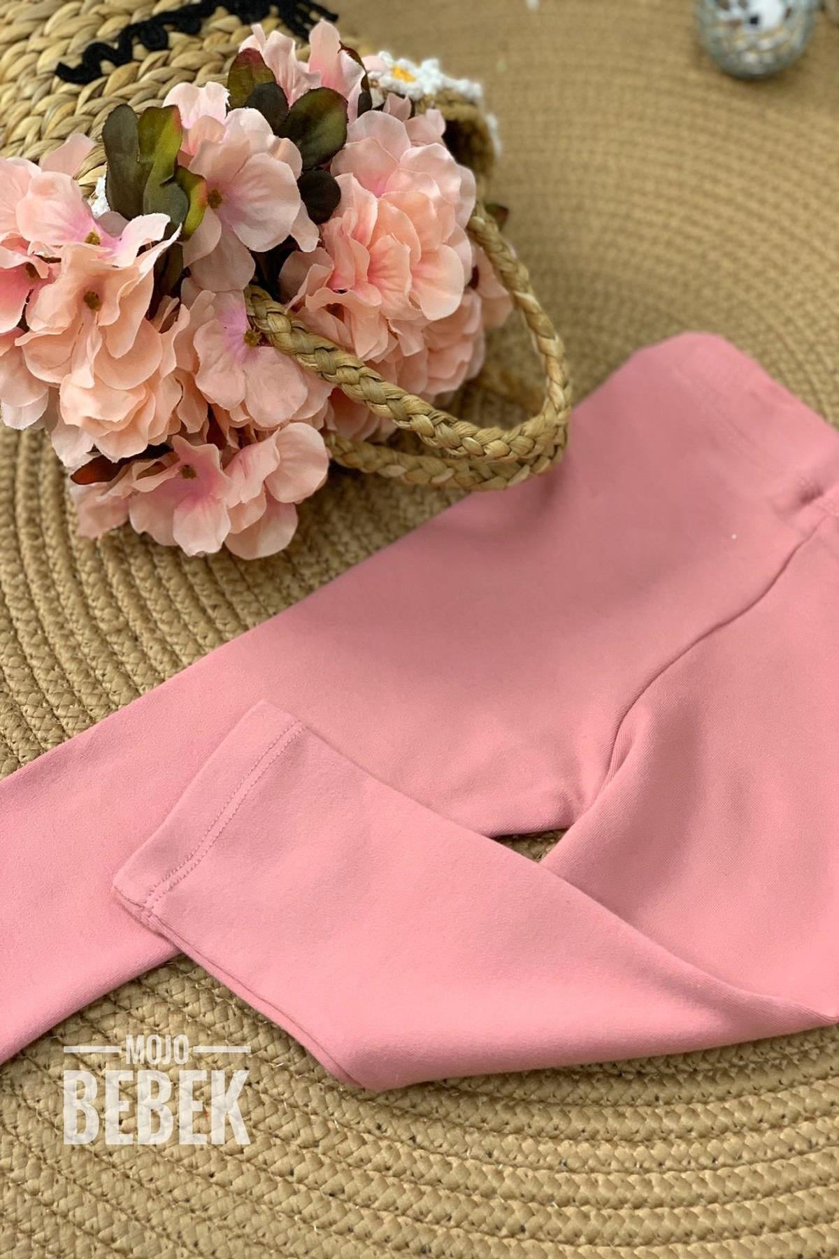 Lovetti Kız Çocuk 1-4 Yaş Şardonlu Tayt Pembe