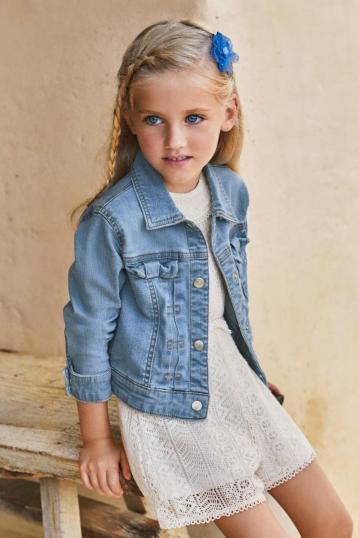 Mayoral 4-9 Yaş Denim Ceket 3474 Kot Mavi