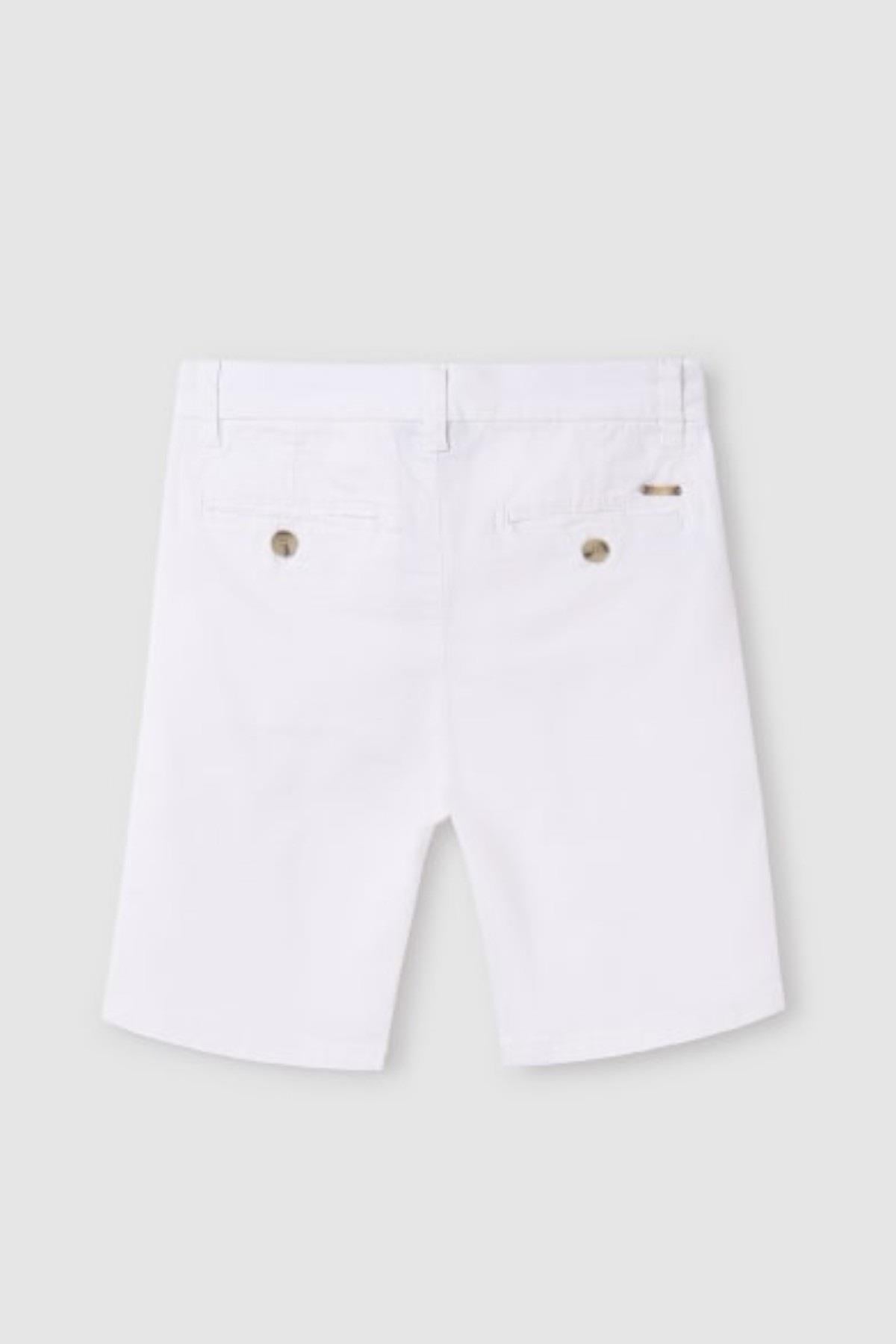 Mayoral Erkek Çocuk 10-14 Yaş Basic Bermuda Şort 0242 Beyaz