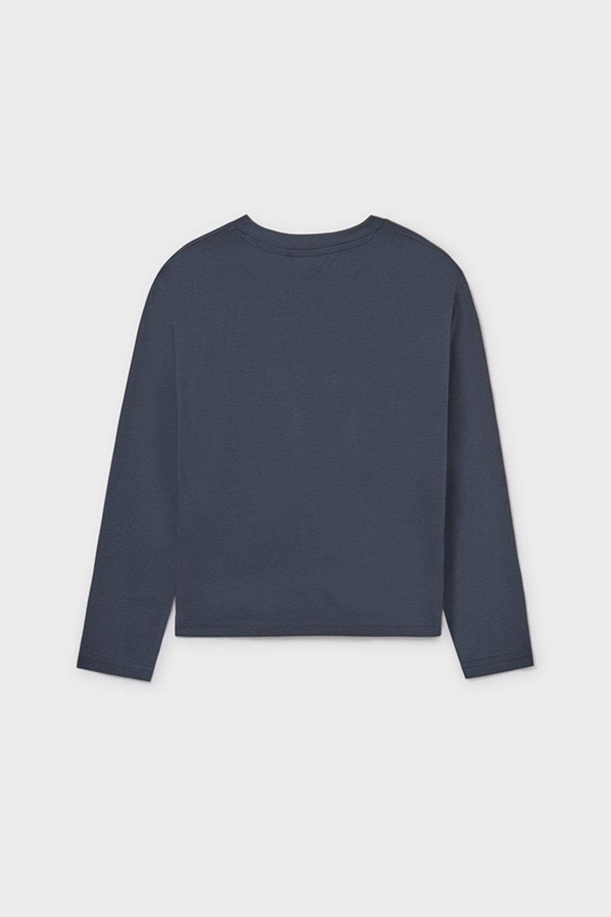 Mayoral Erkek Çocuk 10-16 Yaş Baskılı Uzun Kol T-shirt Lacivert
