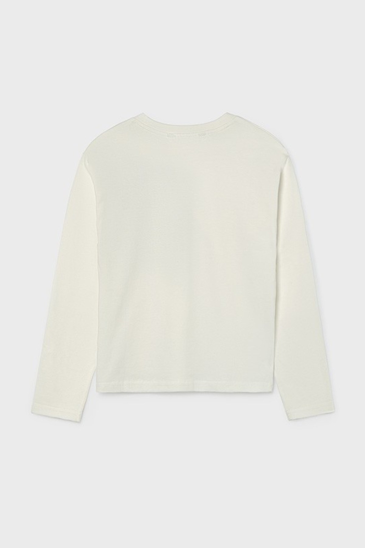 Mayoral Erkek Çocuk 10-16 Yaş Desenli Uzunkol T-Shirt Ekru