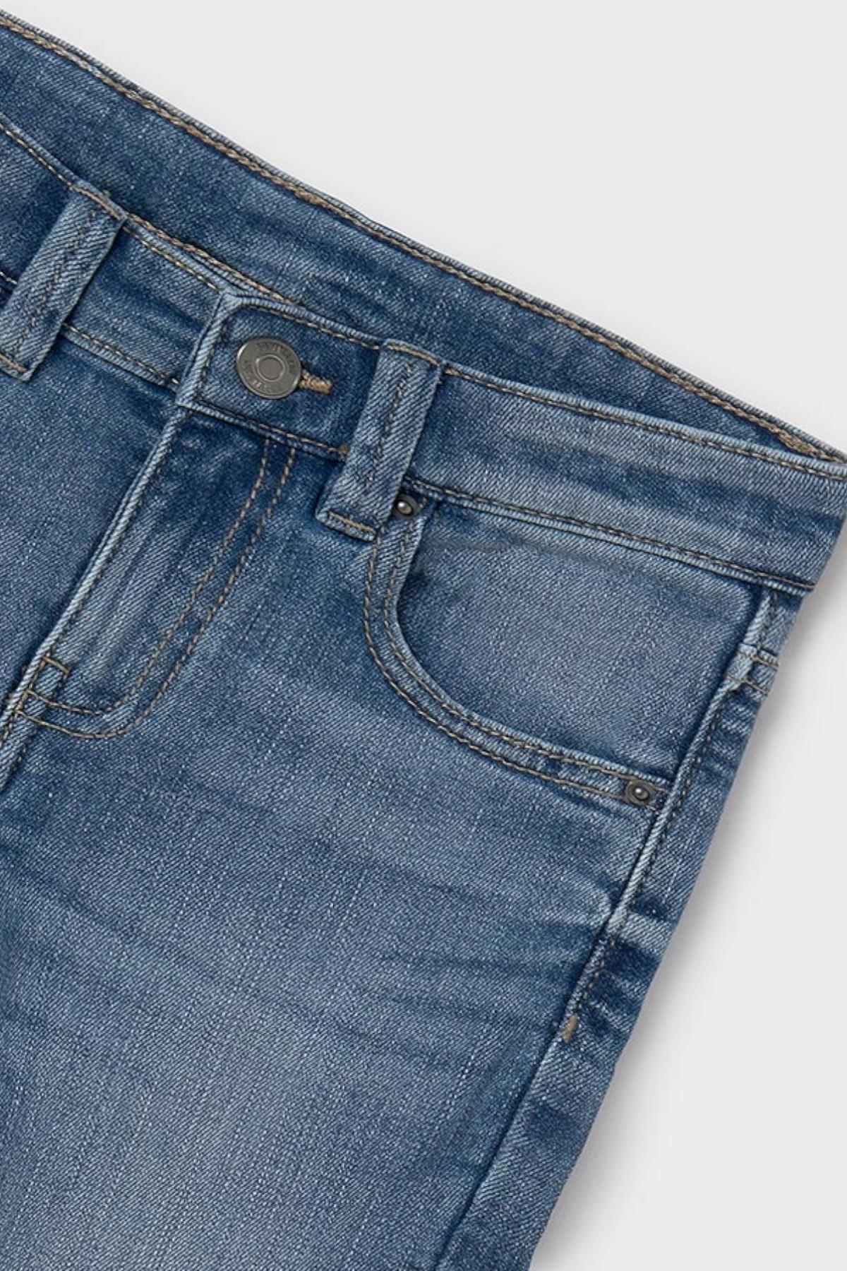 Mayoral Erkek Çocuk 10-18 Yaş Basic Slim Fit Denim Pantolon 516 Kot Mavi