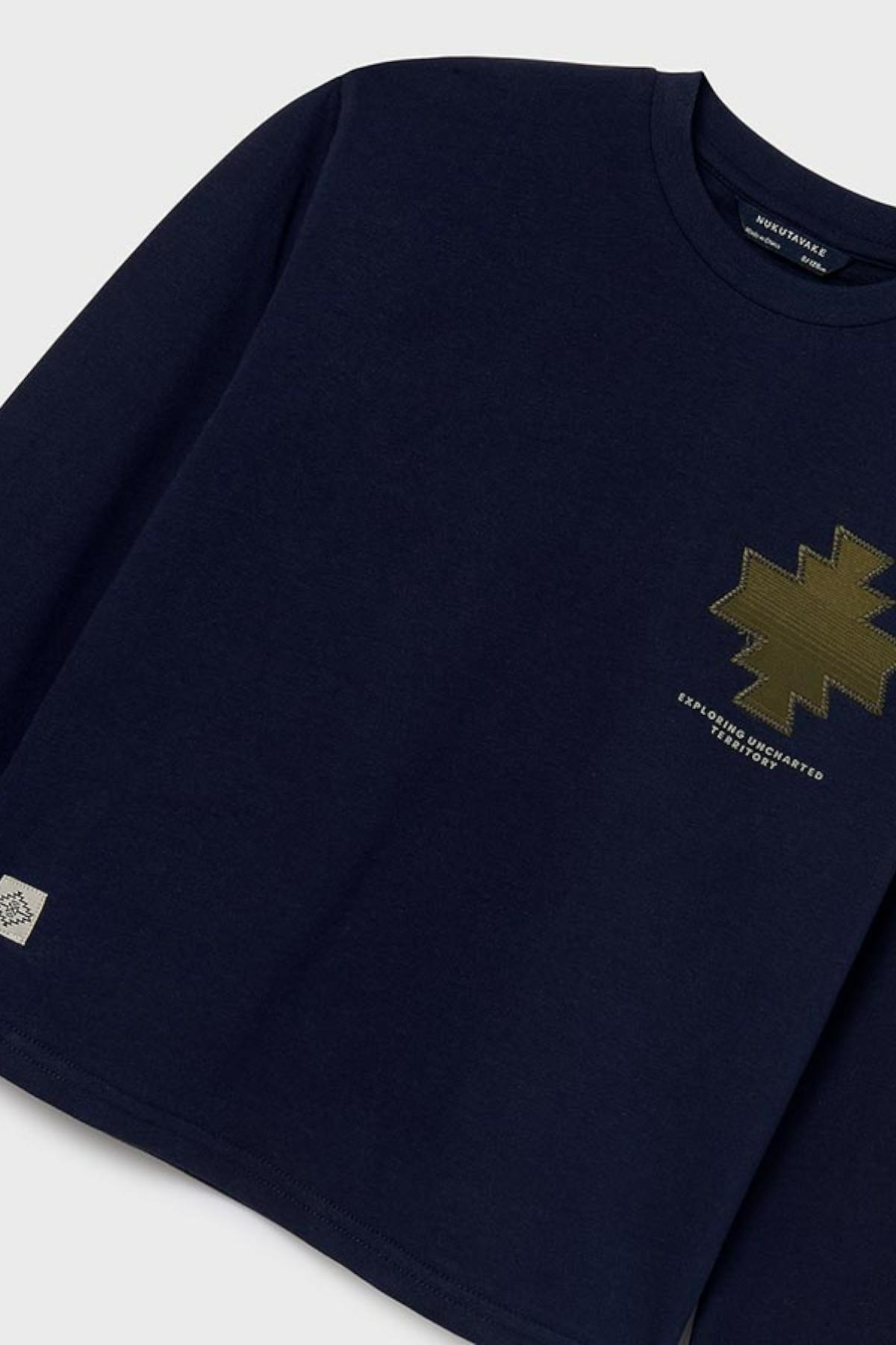 Mayoral Erkek Çocuk 10-18 Yaş Uzunkol T-shirt 7085 Lacivert