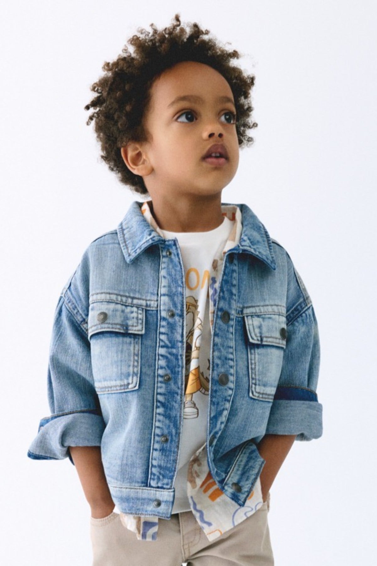 Mayoral Erkek Çocuk 2-9 Yaş Yumuşak Denim Ceket Kot Mavi