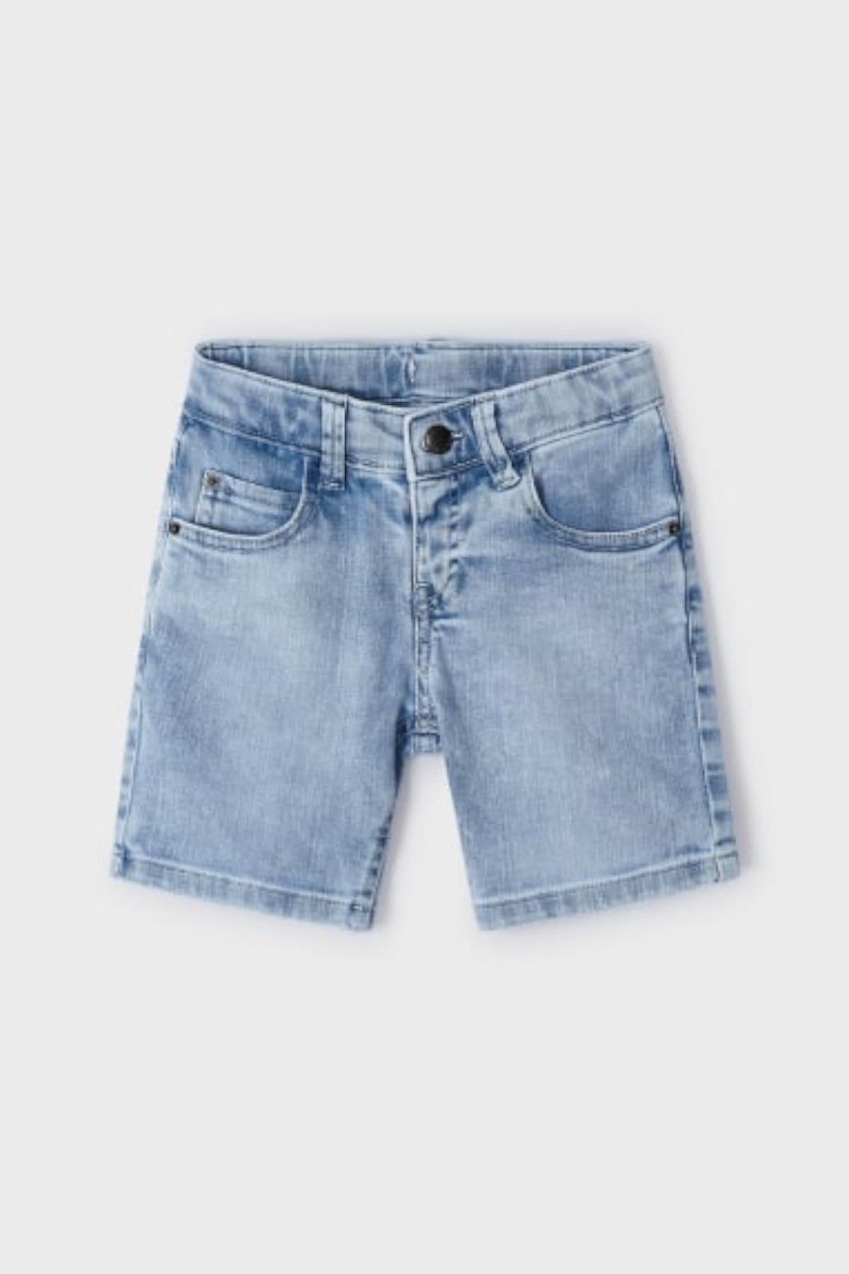 Mayoral Erkek Çocuk 3-9 Yaş Denim Şort 0237 Kot Mavi