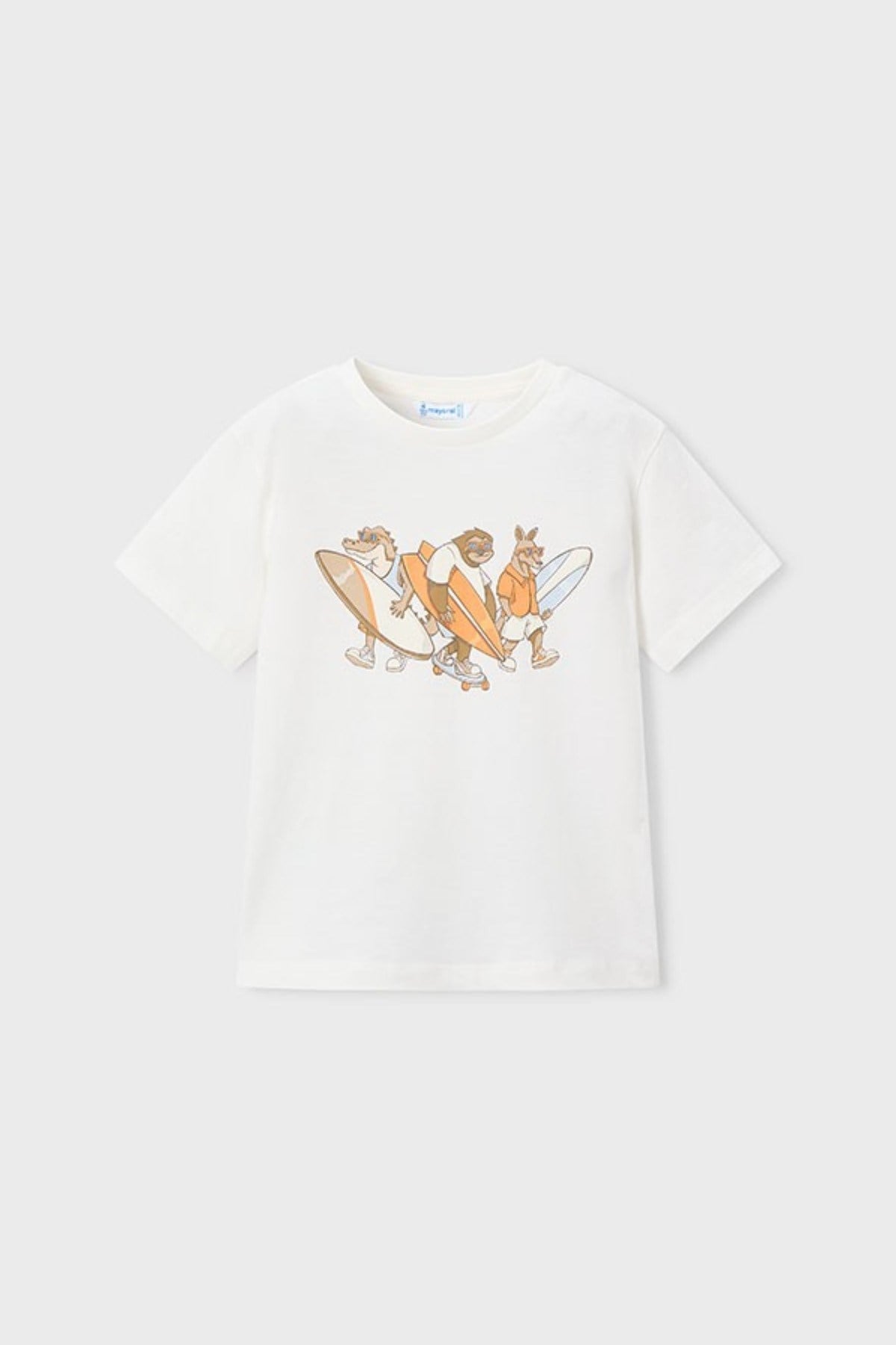 Mayoral Erkek Çocuk 3-9 Yaş Desenli 2li Kısa Kol T-Shirt Seti Turuncu