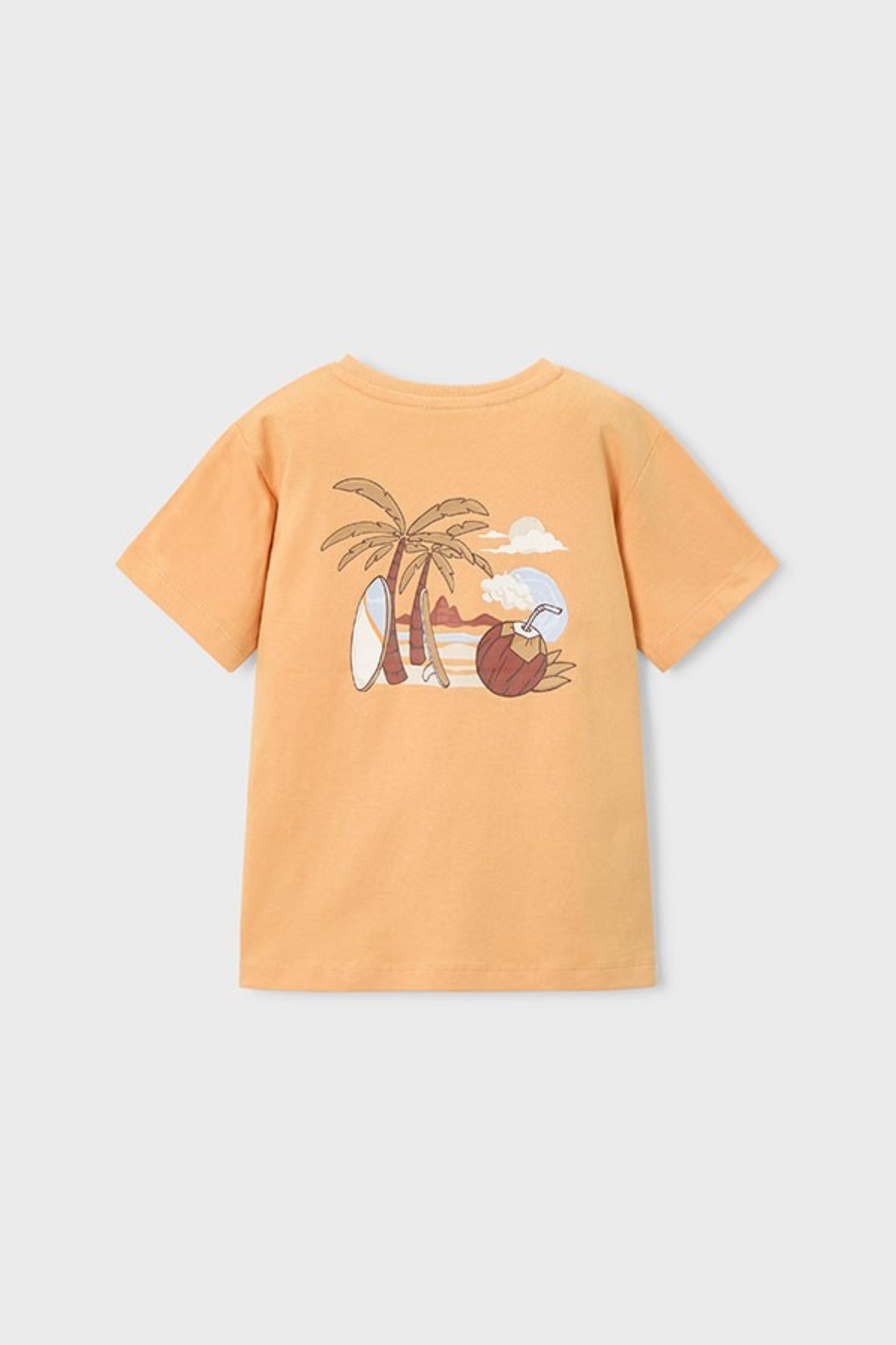 Mayoral Erkek Çocuk 3-9 Yaş Desenli 2li Kısa Kol T-Shirt Seti Turuncu