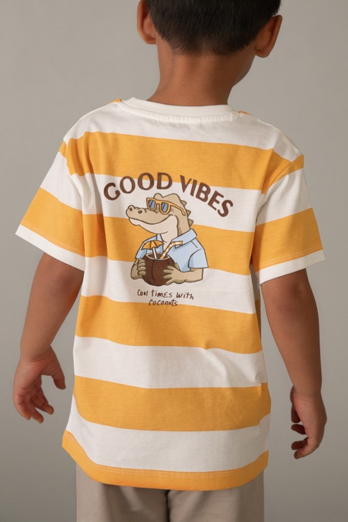 Mayoral Erkek Çocuk 3-9 Yaş Desenli T-Shirt- Şort İkili Takım Taş Rengi