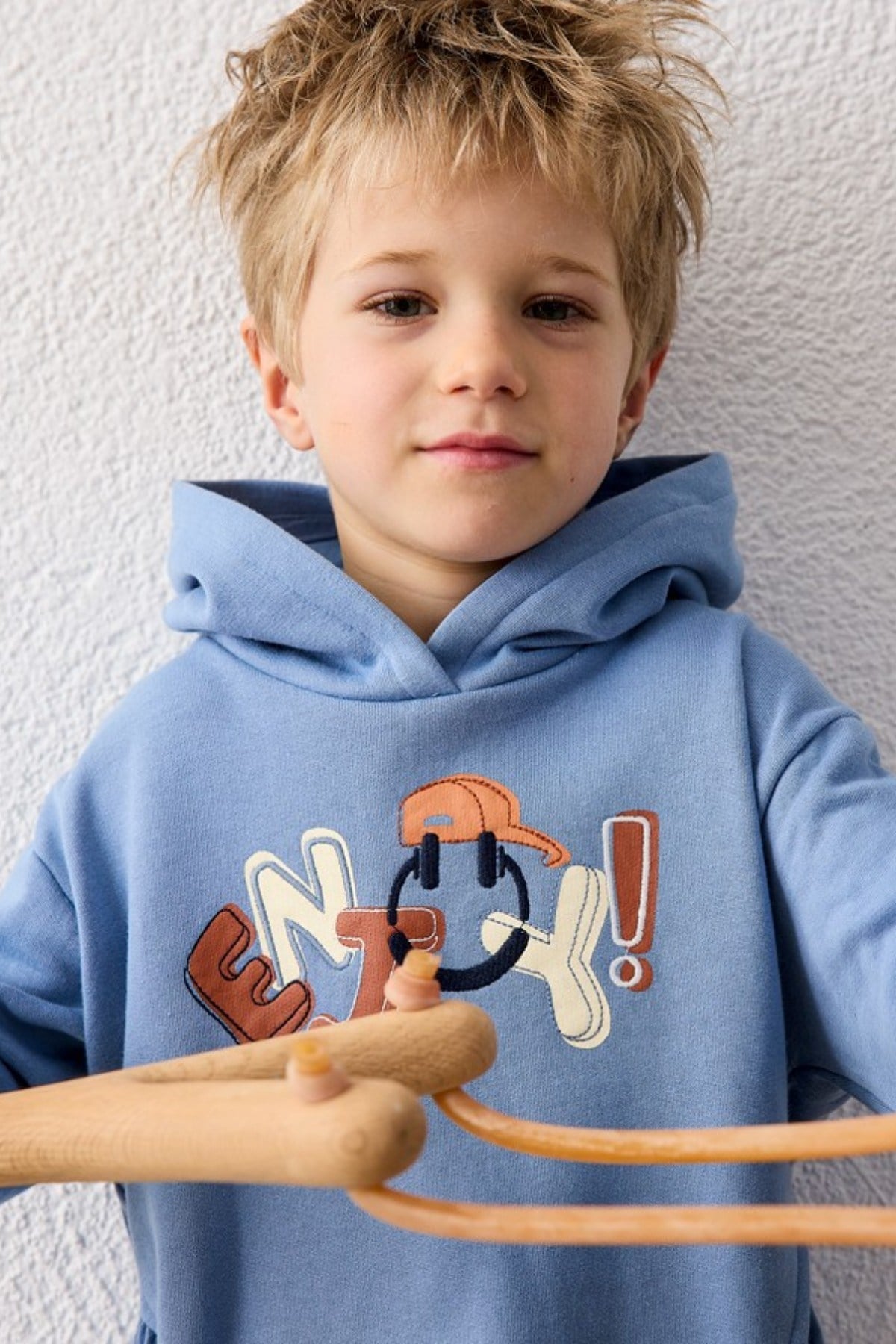 Mayoral Erkek Çocuk 3-9 Yaş Enjoy Nakışlı Sweatshirt Mavi