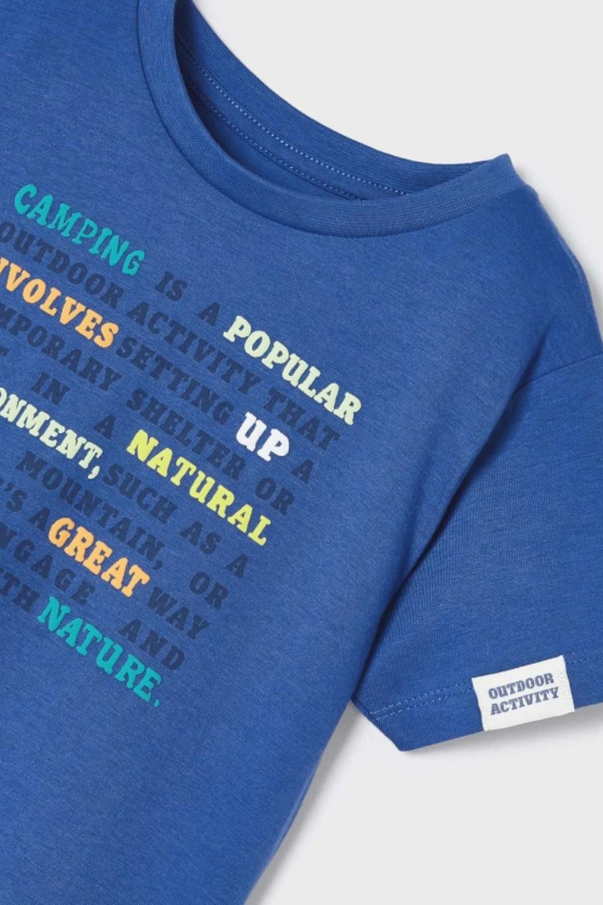 Mayoral Erkek Çocuk 3-9 Yaş Kısa Kol İkili T-shirt Set 3005 Mavi