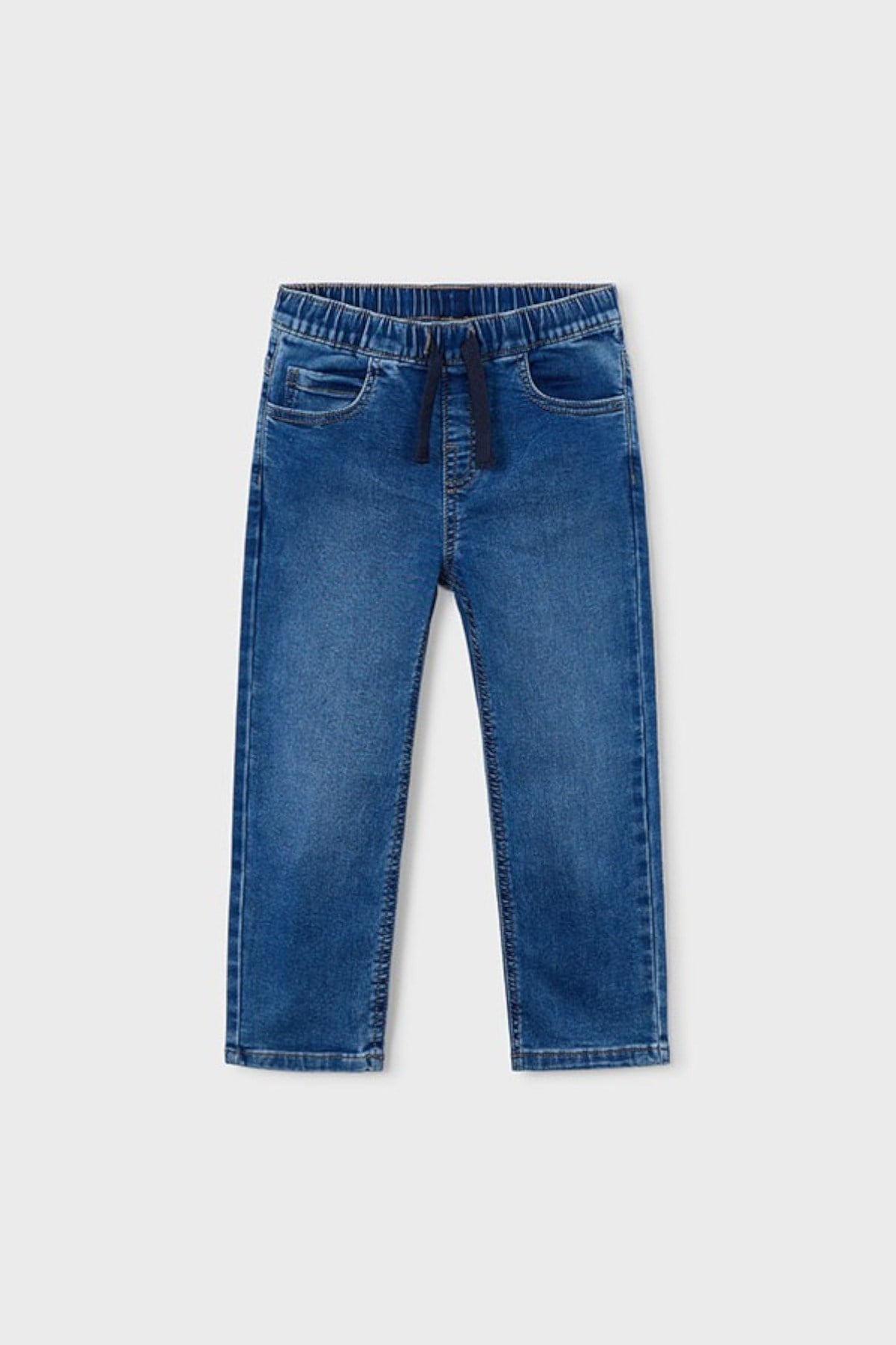 Mayoral Erkek Çocuk 3-9 Yaş Lastikli Bel Jogger Denim Pantolon Lacivert
