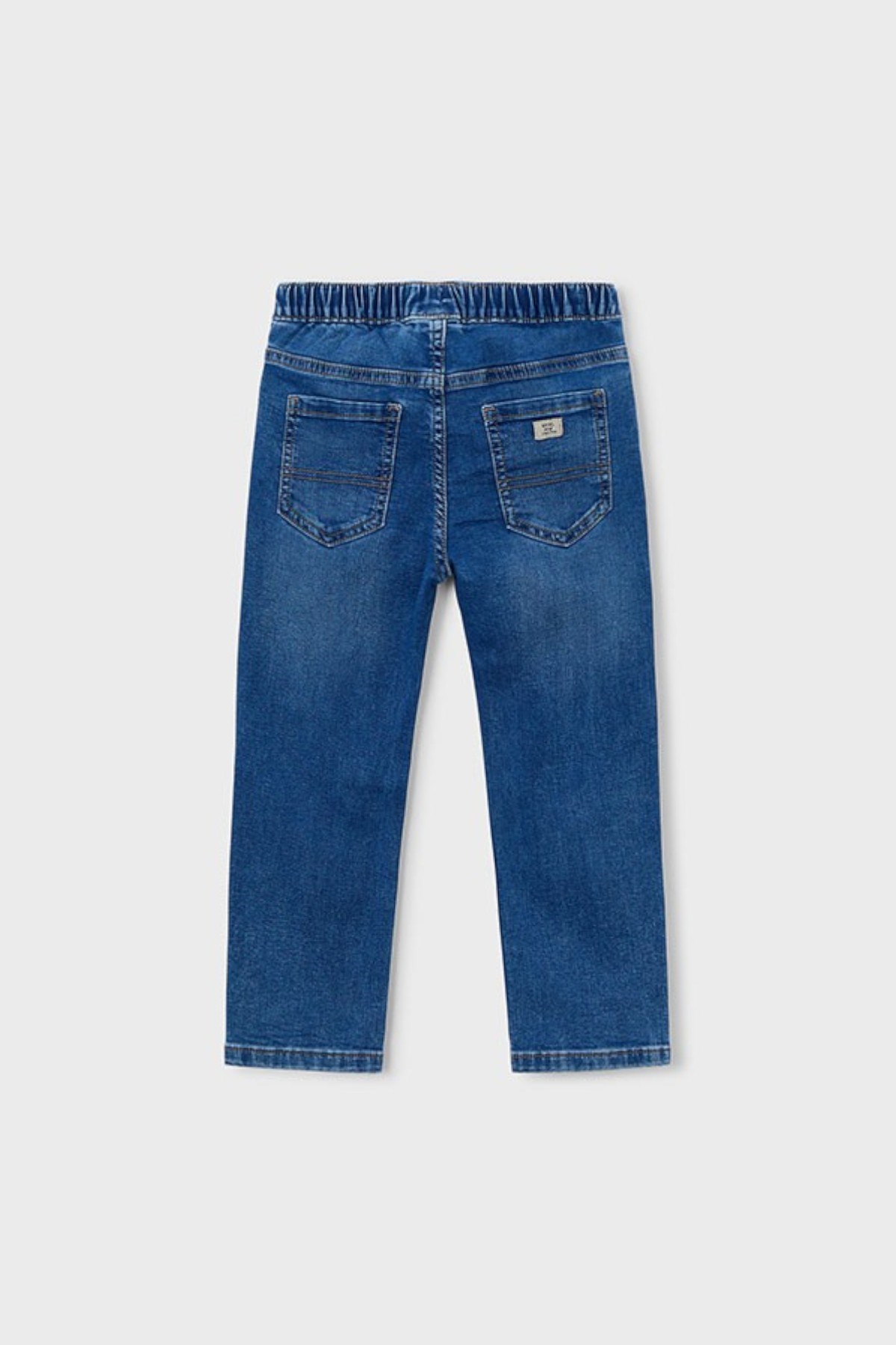 Mayoral Erkek Çocuk 3-9 Yaş Lastikli Bel Jogger Denim Pantolon Lacivert