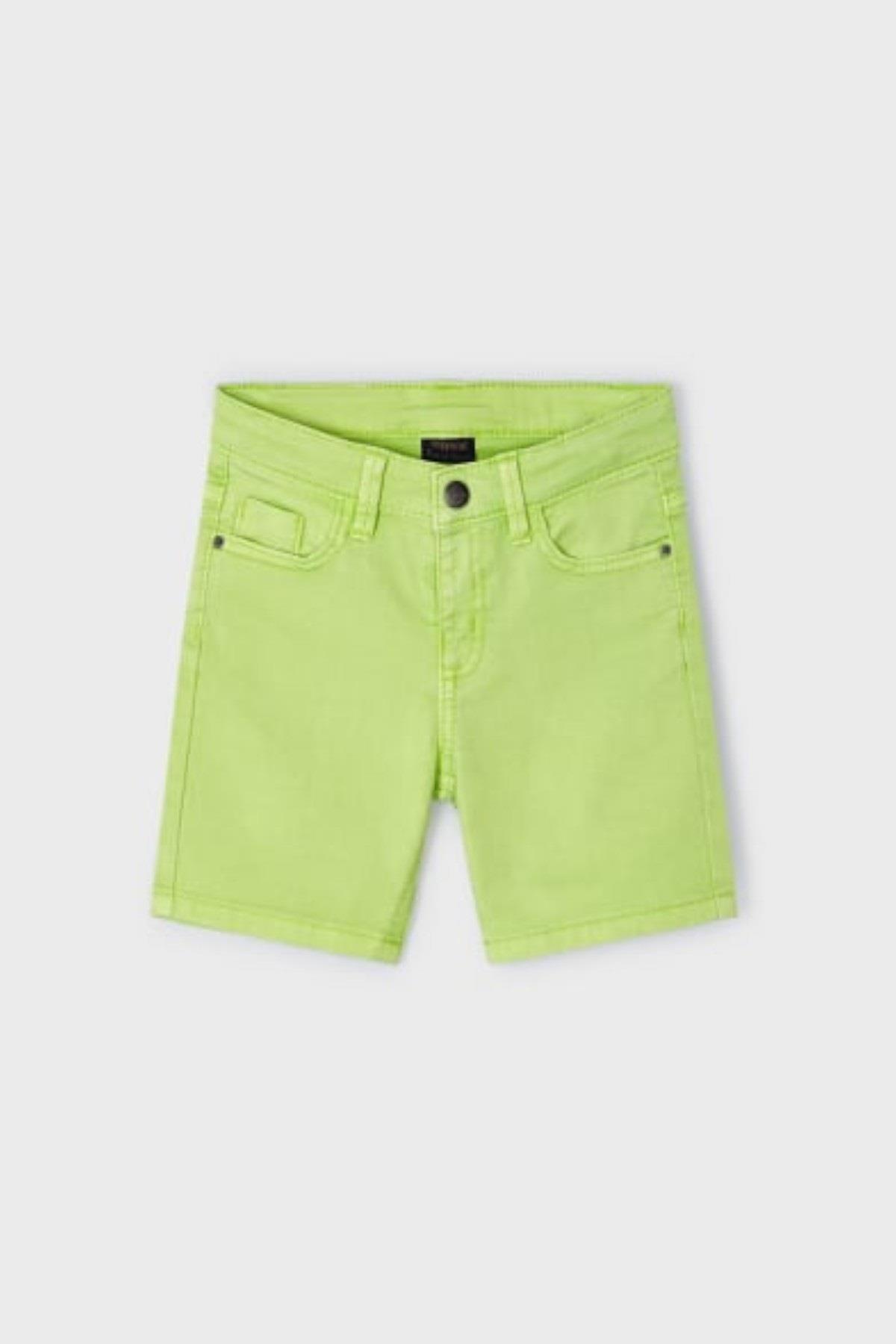 Mayoral Erkek Çocuk 3-9 Yaş Strech Denim Şort 3280 Yeşil