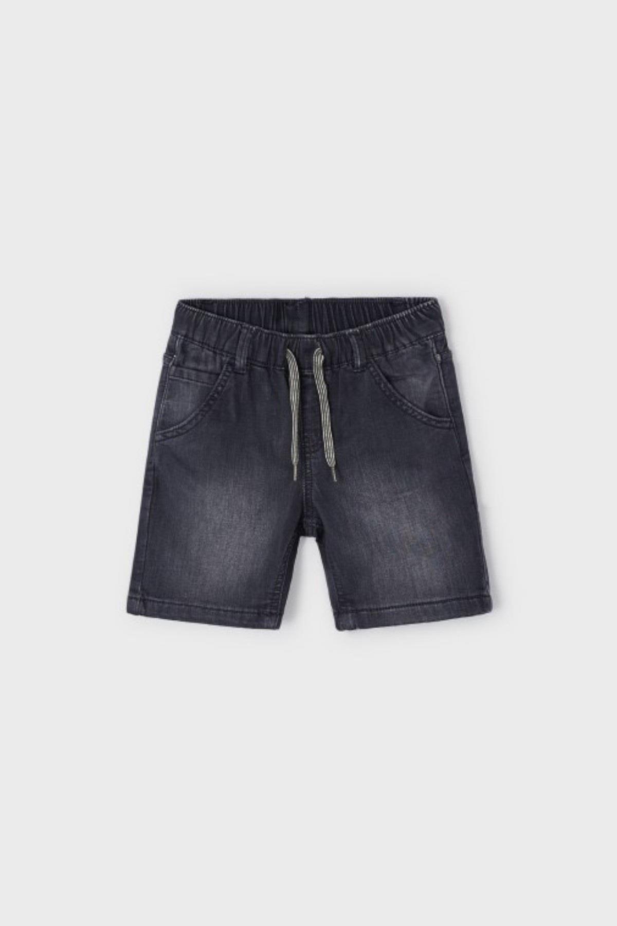 Mayoral Erkek Çocuk 3-9 Yaş Yumuşak Denim Şort 3272 Füme