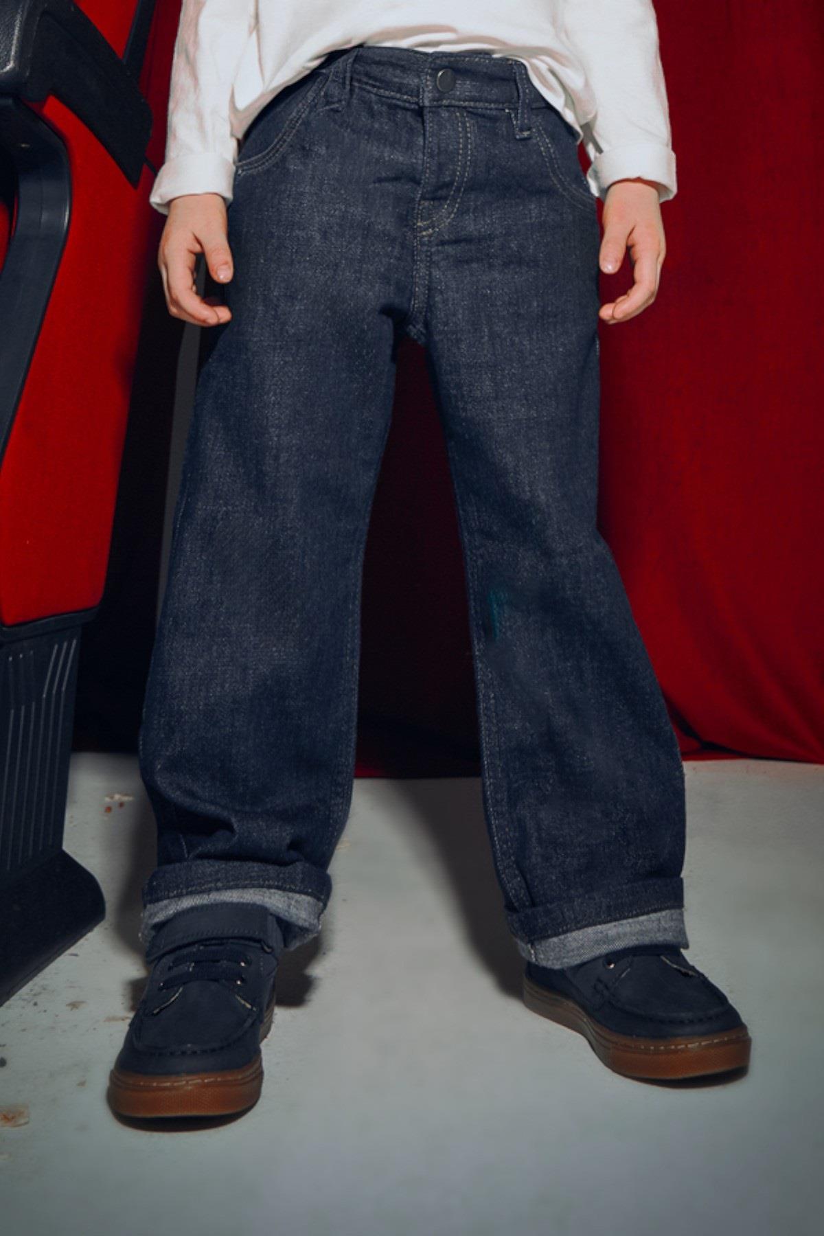 Mayoral Erkek Çocuk 4-9 Yaş Bol Kesim Denim Pantolon Lacivert