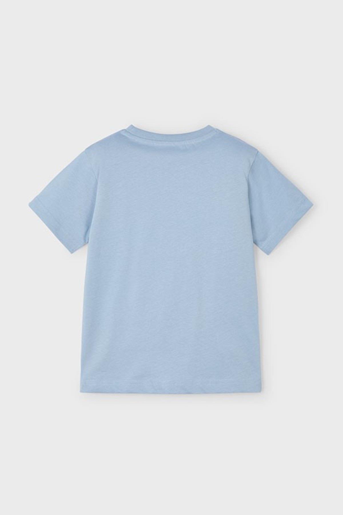 Mayoral Erkek Çocuk 4-9 Yaş Desenli Kısakol T-shirt 3030 Mavi
