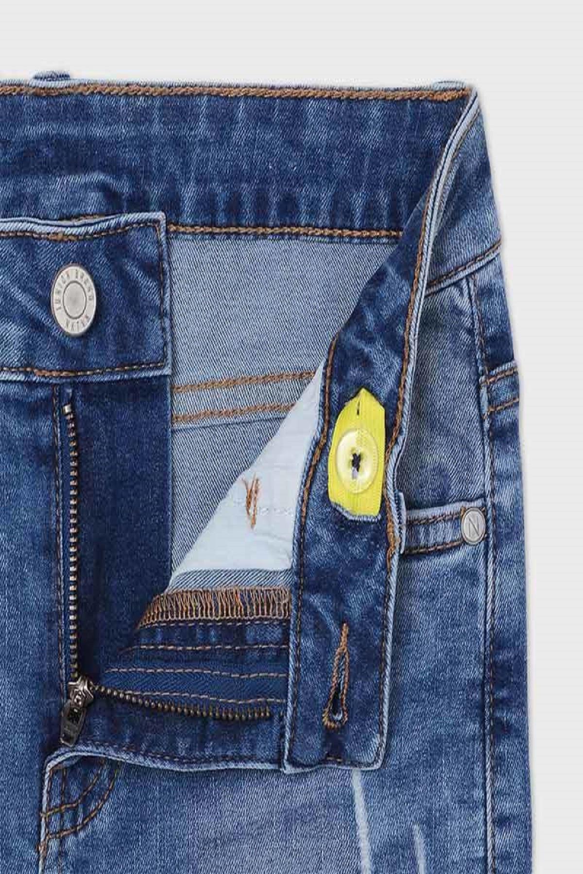 Mayoral Erkek Çocuk 8-16 Yaş Denim Yırtıklı Pantolon 6556 Mavi
