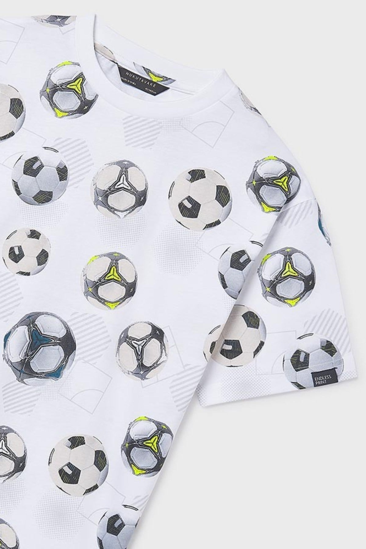 Mayoral Erkek Çocuk 8-16 Yaş Desenli Kısa Kol T-Shirt Ekru