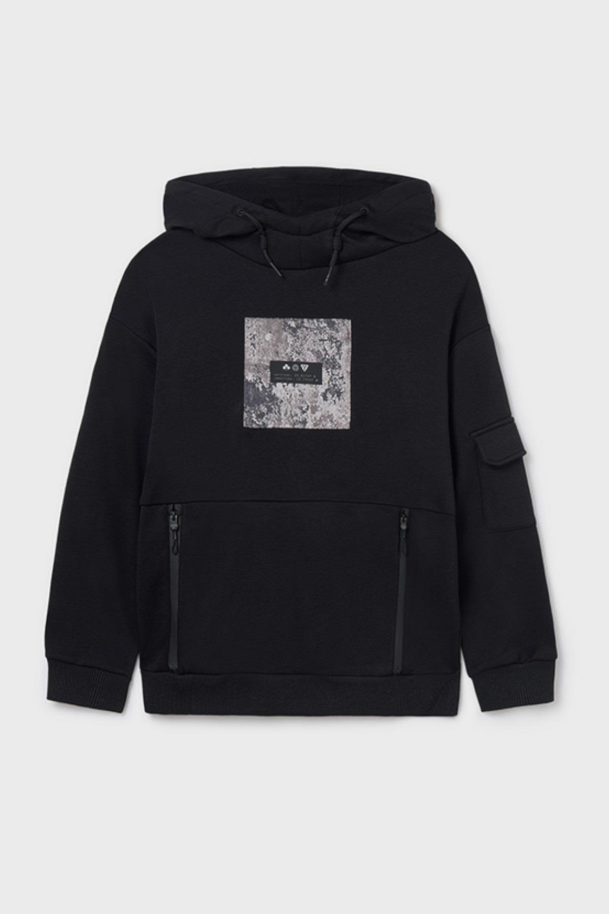 Mayoral Erkek Çocuk 8-16 Yaş Kapüşonlu Sweatshirt Siyah