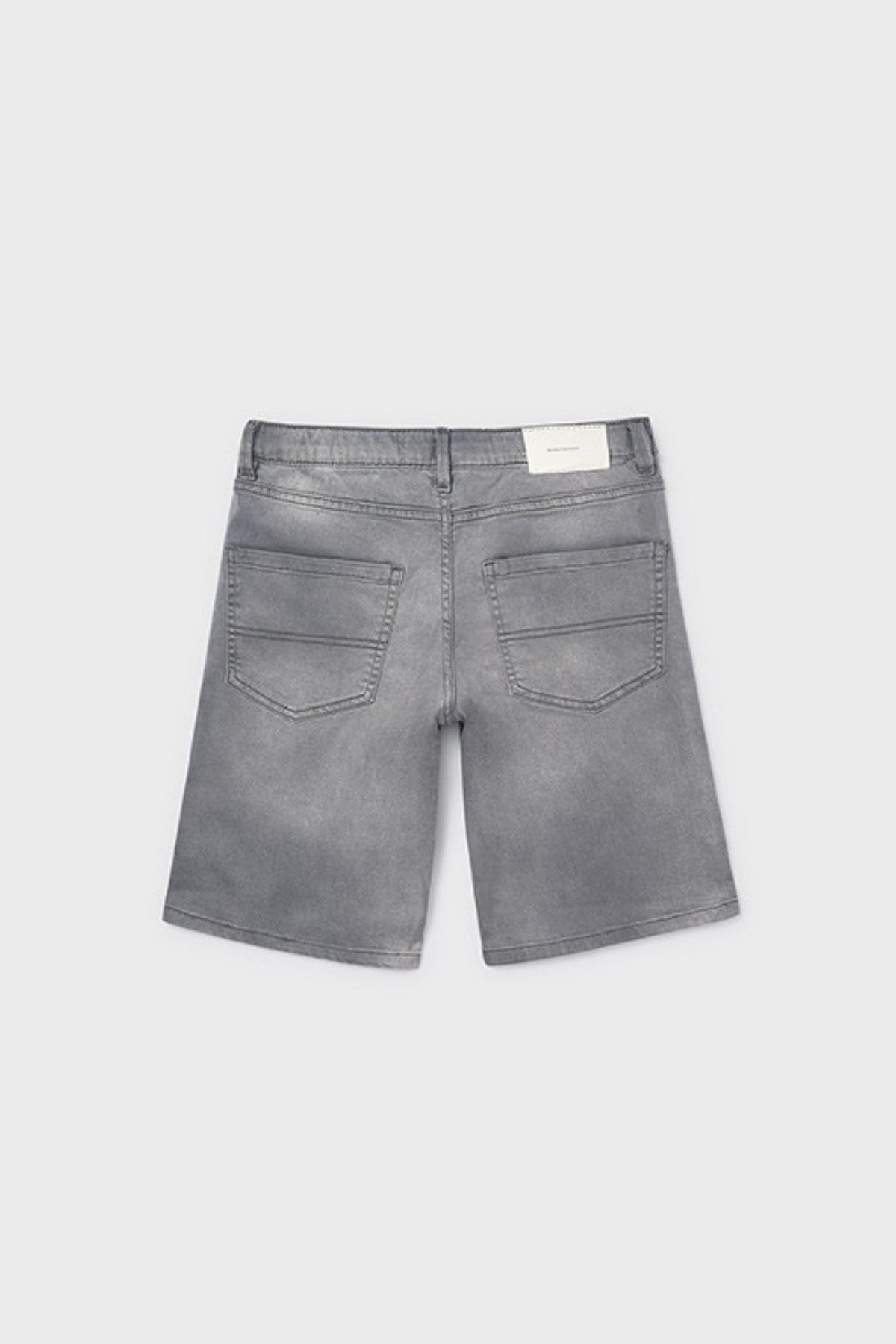 Mayoral Erkek Çocuk  8-18 Yaş Yumuşak Bermuda Denim Şort Gri